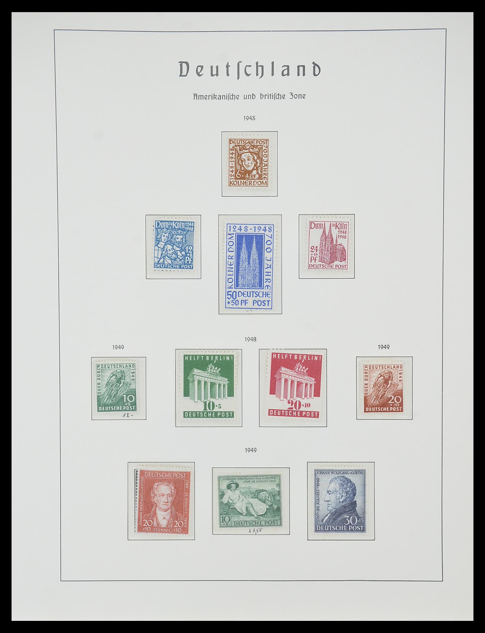 33357 031 - Postzegelverzameling 33357 Geallieerde Zone 1945-1949.