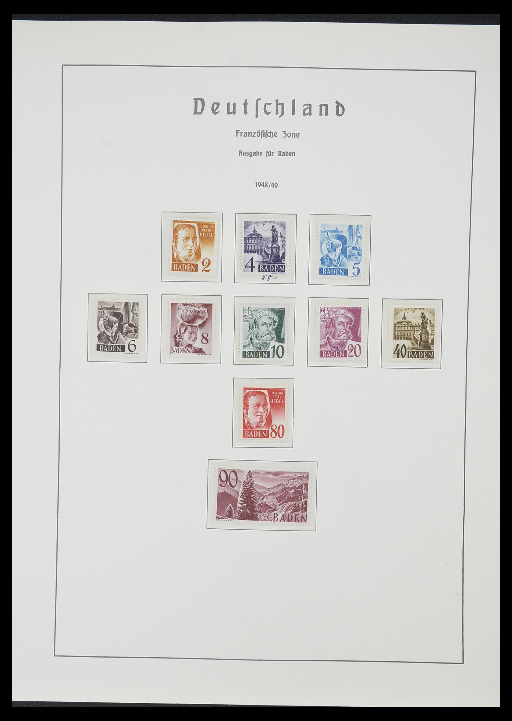 33357 038 - Stamp collection 33357 Allied Zone 1945-1949.