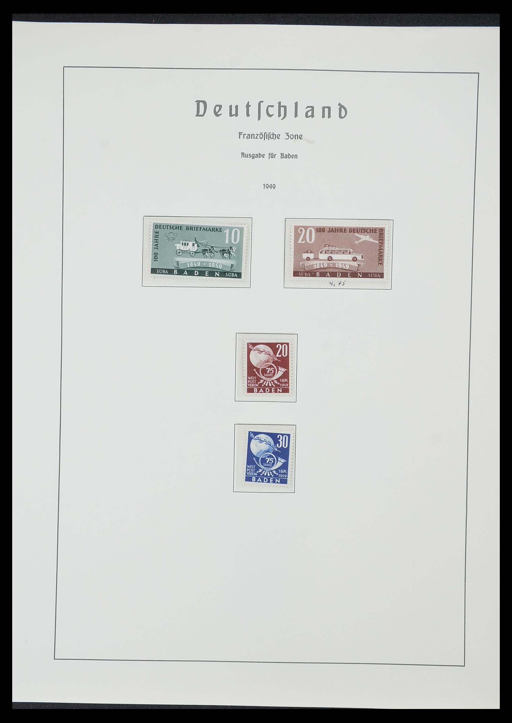 33357 043 - Postzegelverzameling 33357 Geallieerde Zone 1945-1949.
