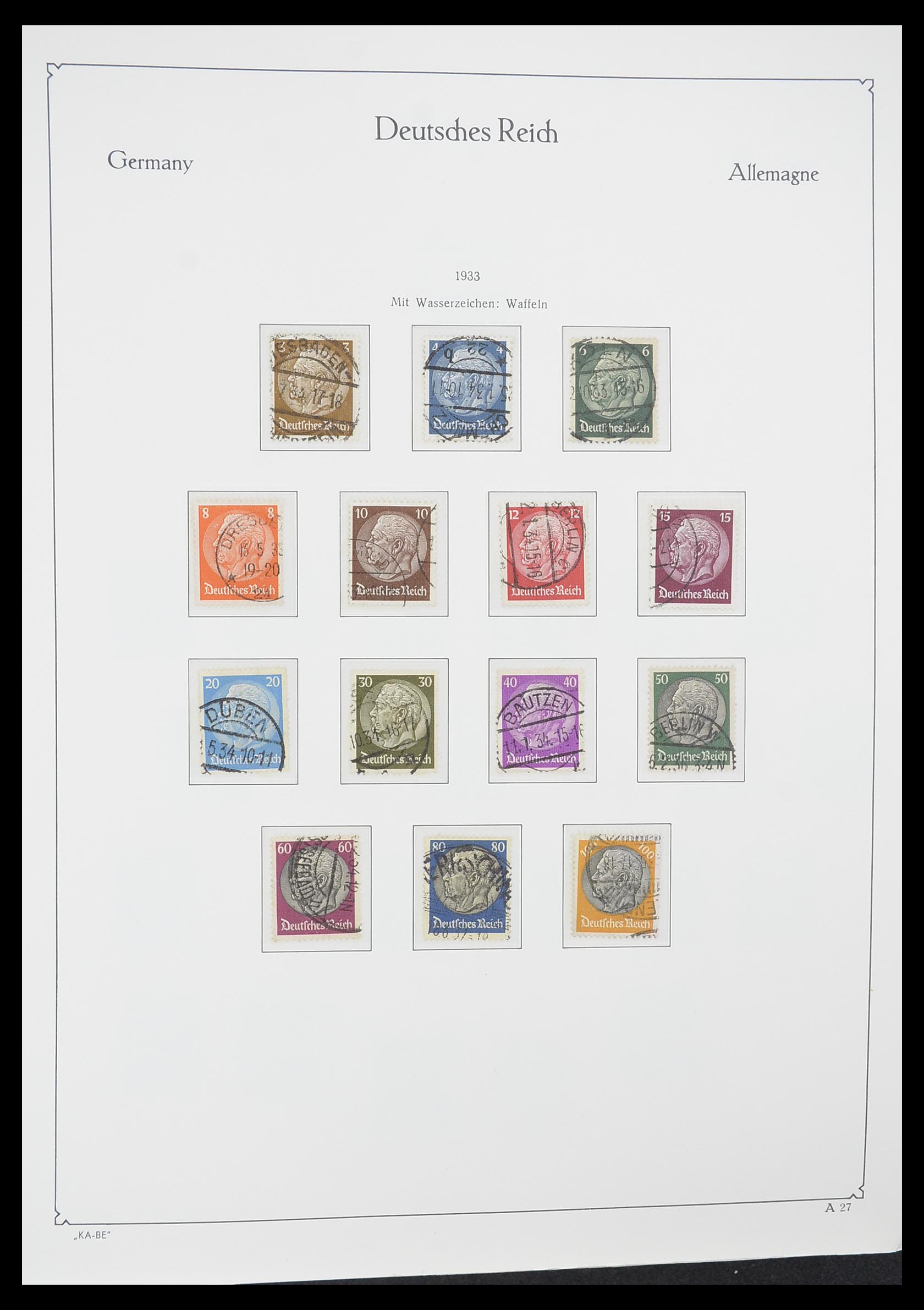 33358 002 - Postzegelverzameling 33358 Duitse Rijk 1933-1945.