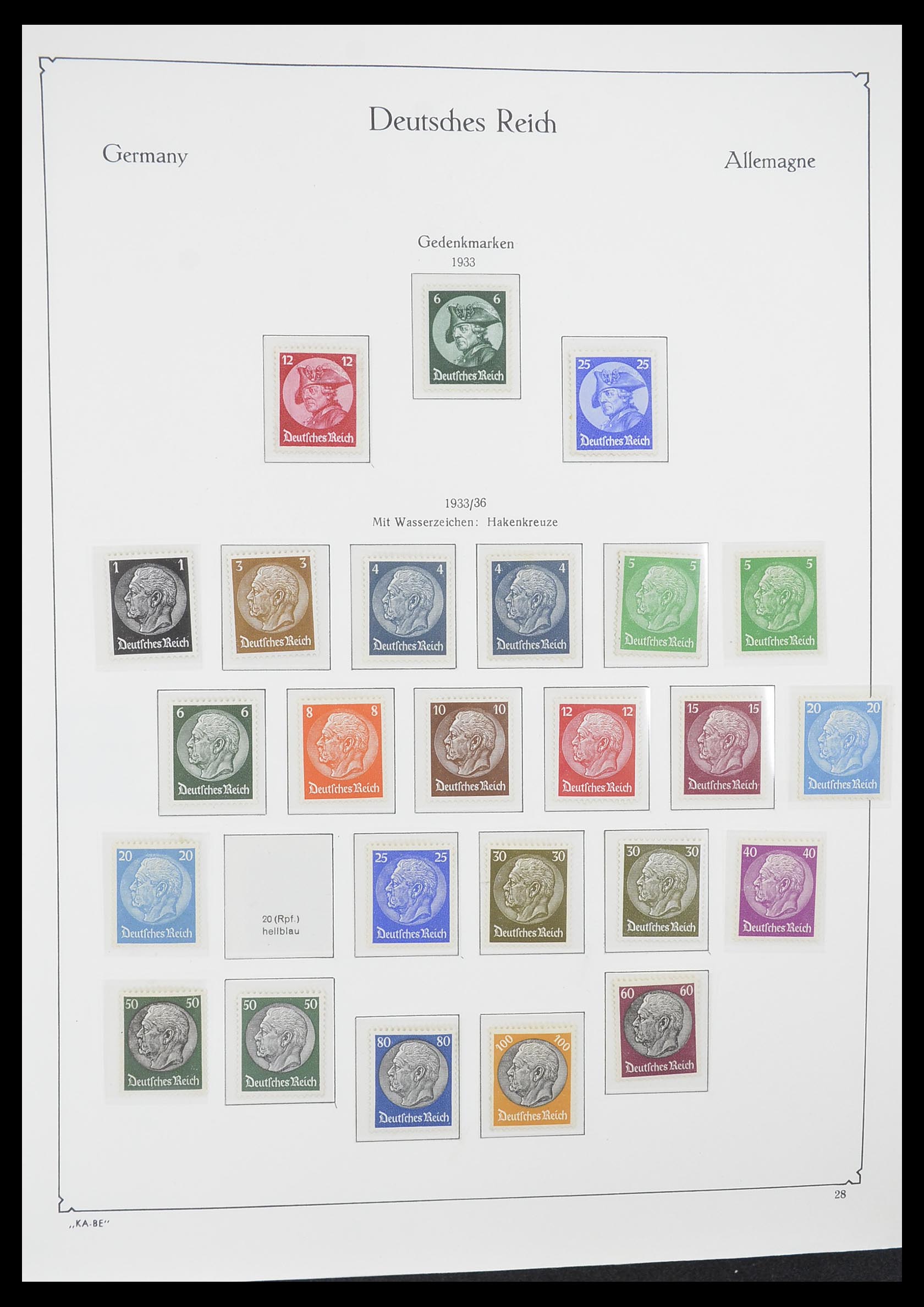 33358 003 - Postzegelverzameling 33358 Duitse Rijk 1933-1945.