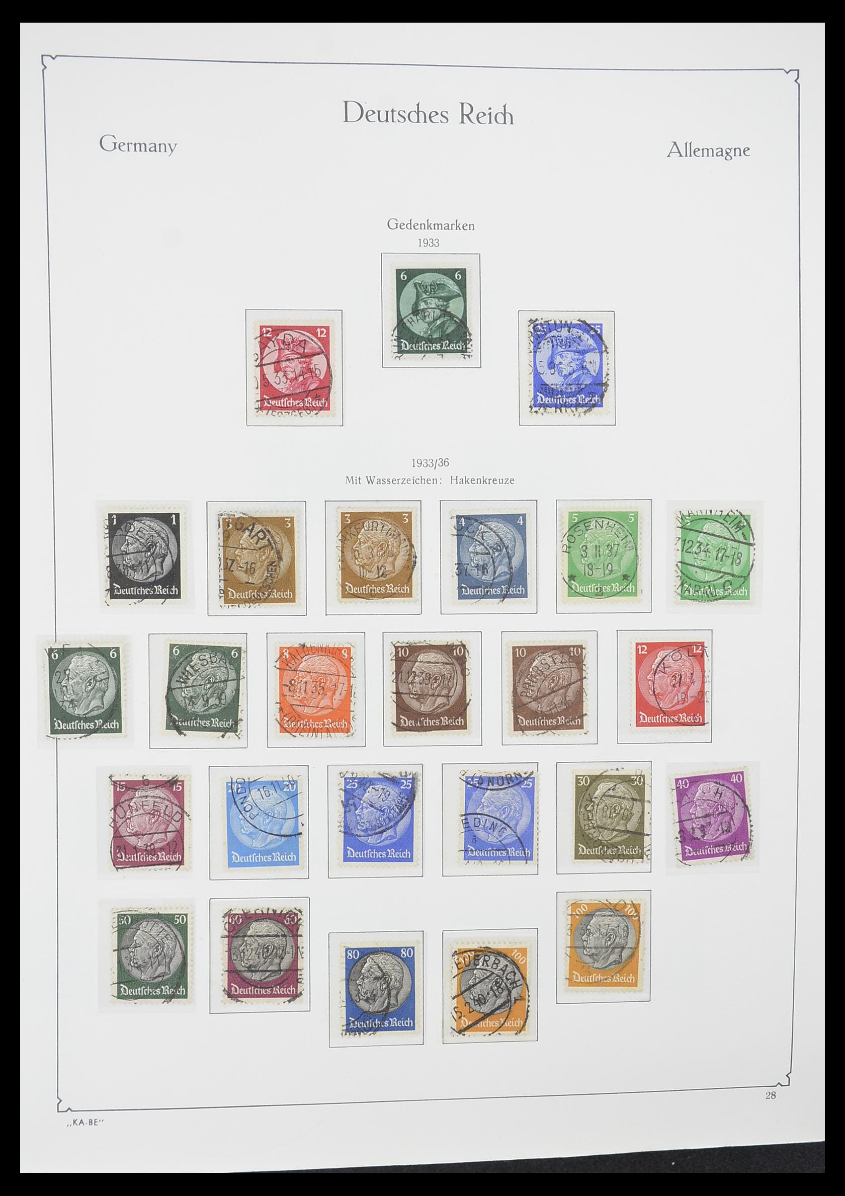 33358 004 - Postzegelverzameling 33358 Duitse Rijk 1933-1945.