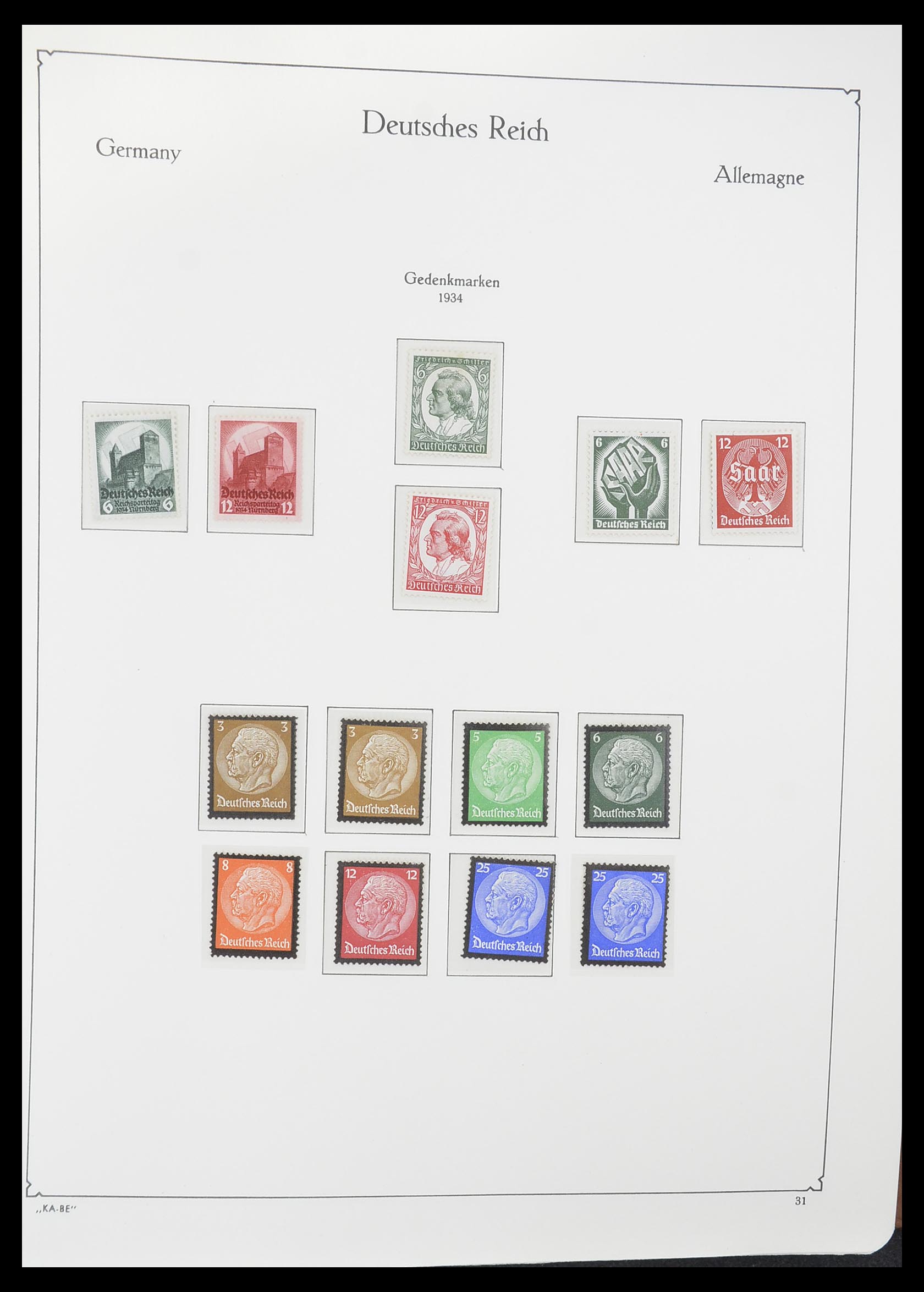 33358 010 - Postzegelverzameling 33358 Duitse Rijk 1933-1945.