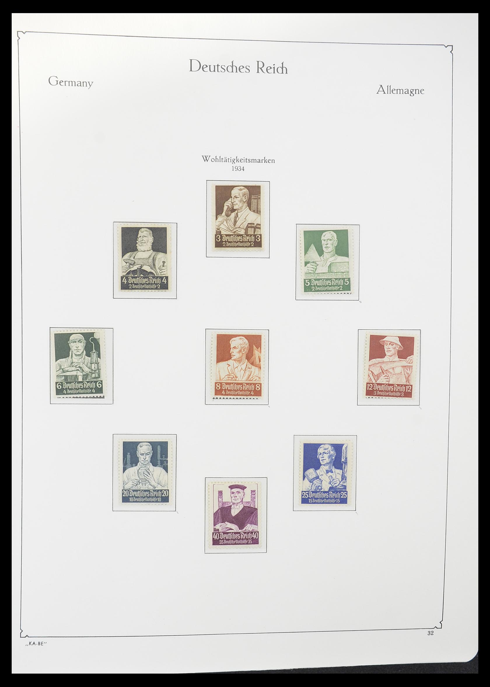 33358 012 - Postzegelverzameling 33358 Duitse Rijk 1933-1945.