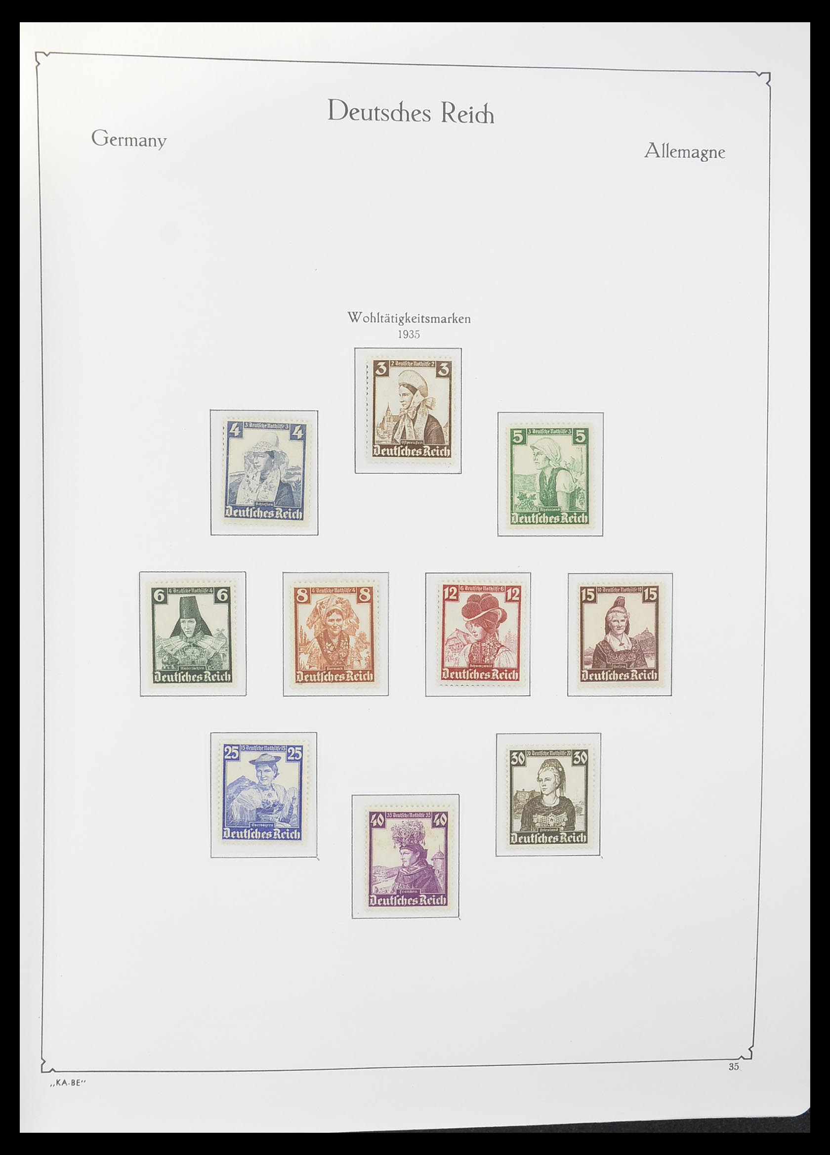 33358 019 - Postzegelverzameling 33358 Duitse Rijk 1933-1945.