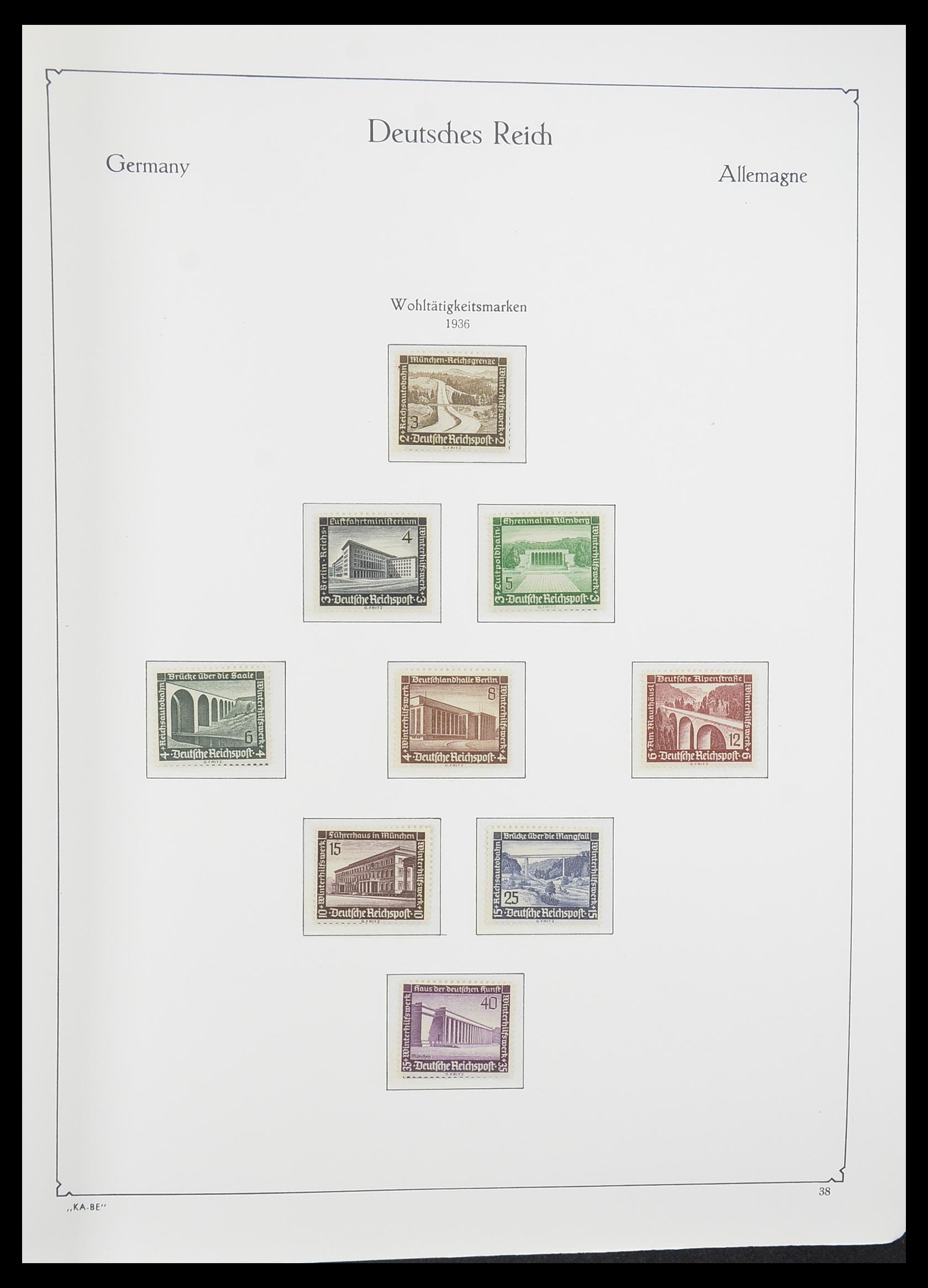 33358 029 - Postzegelverzameling 33358 Duitse Rijk 1933-1945.