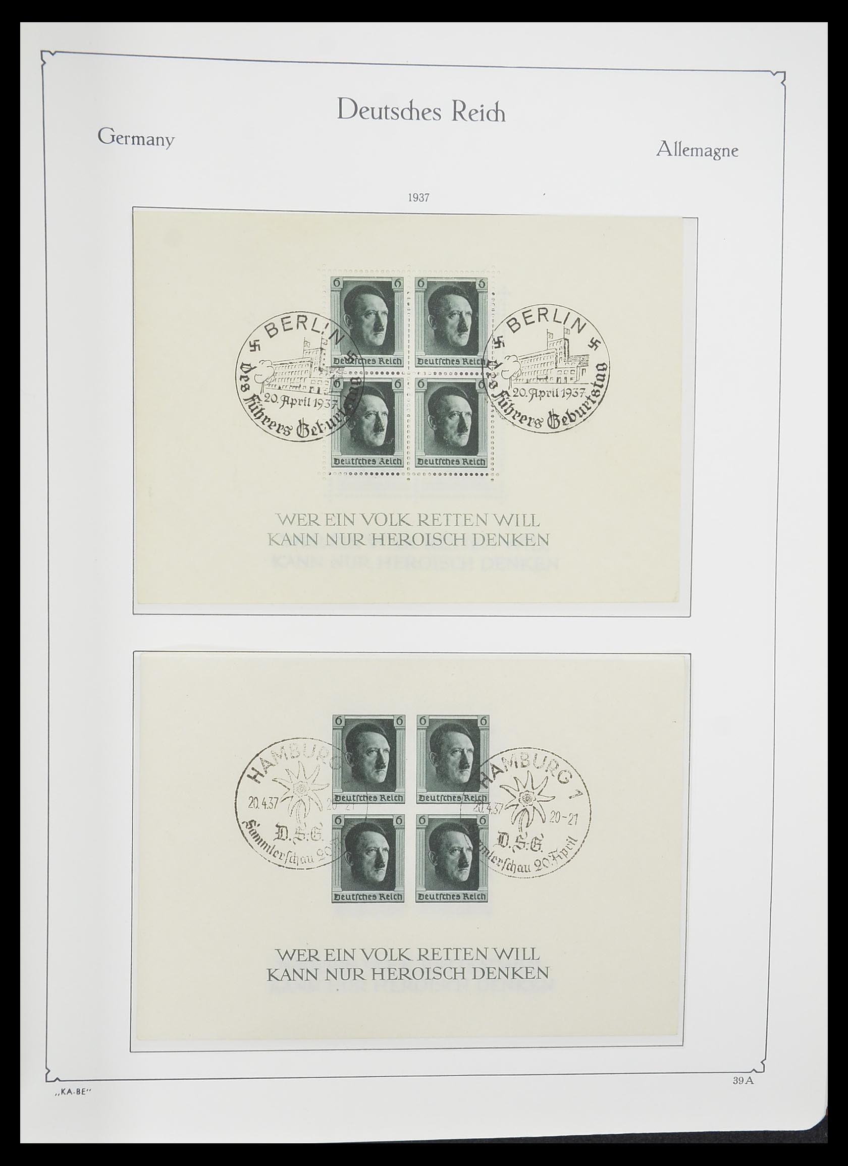 33358 034 - Postzegelverzameling 33358 Duitse Rijk 1933-1945.