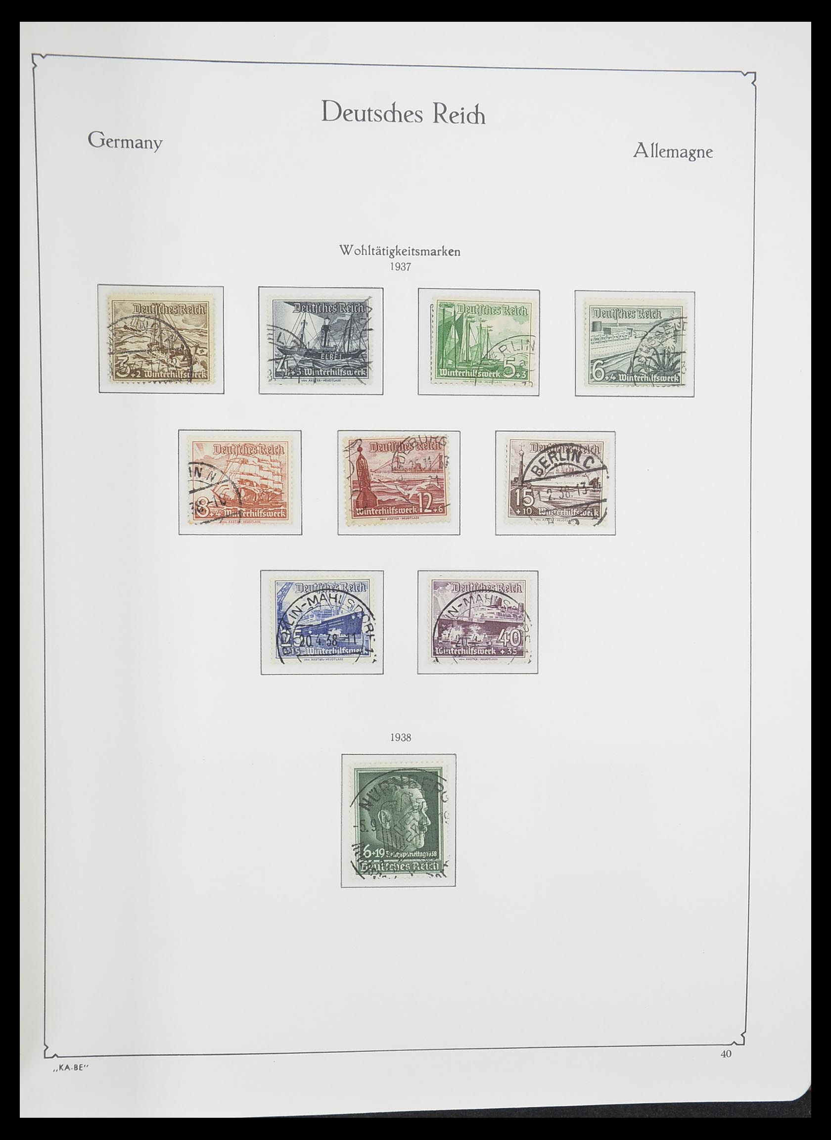 33358 040 - Postzegelverzameling 33358 Duitse Rijk 1933-1945.