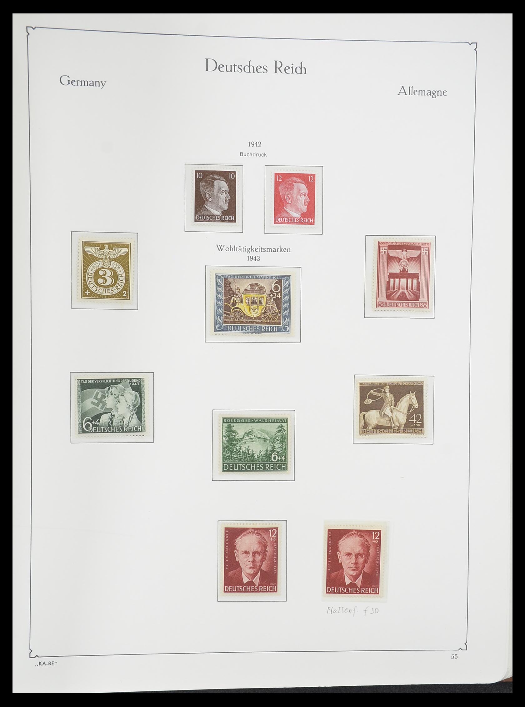 33358 069 - Stamp collection 33358 German Reich 1933-1945.