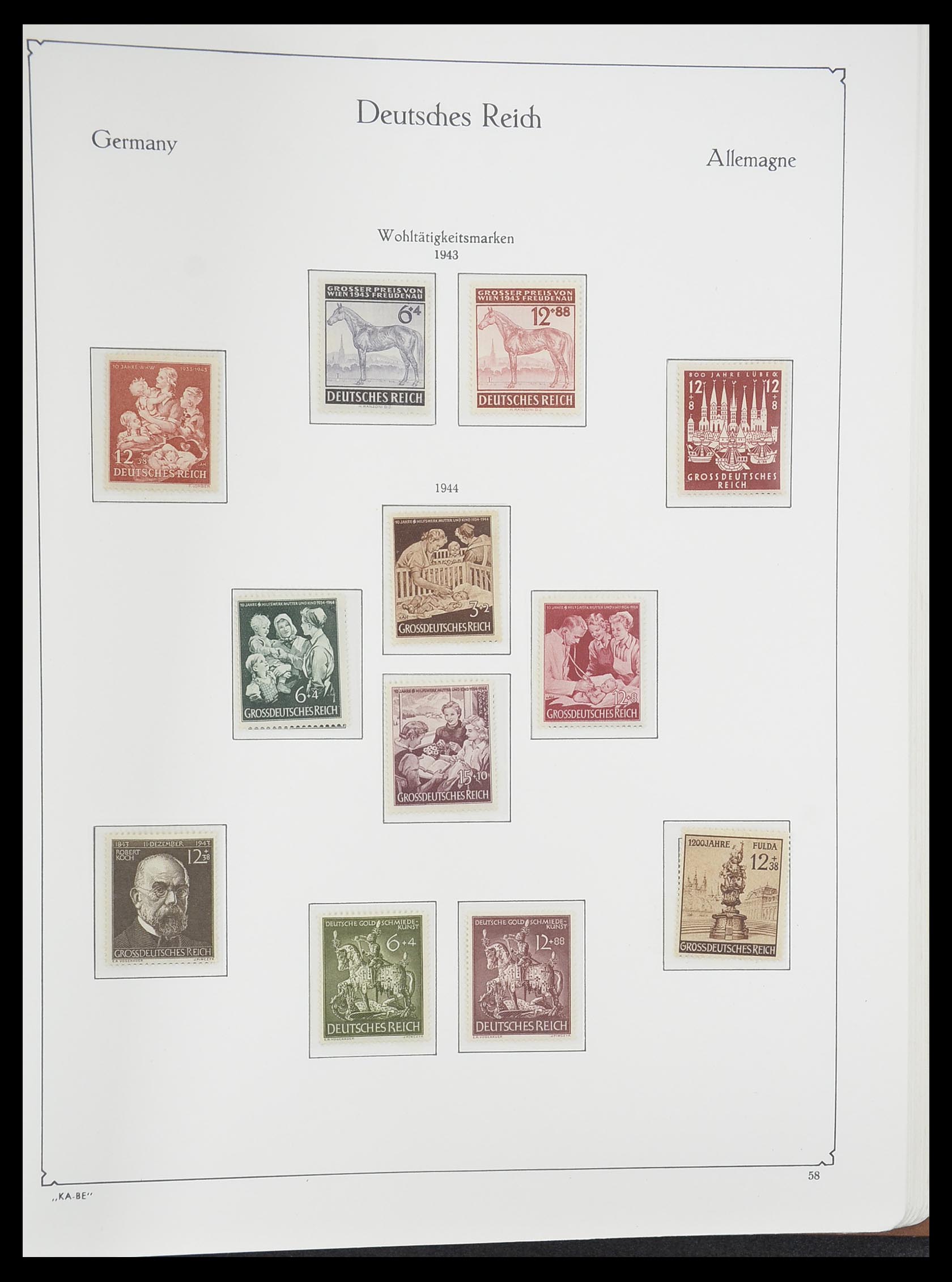 33358 075 - Stamp collection 33358 German Reich 1933-1945.