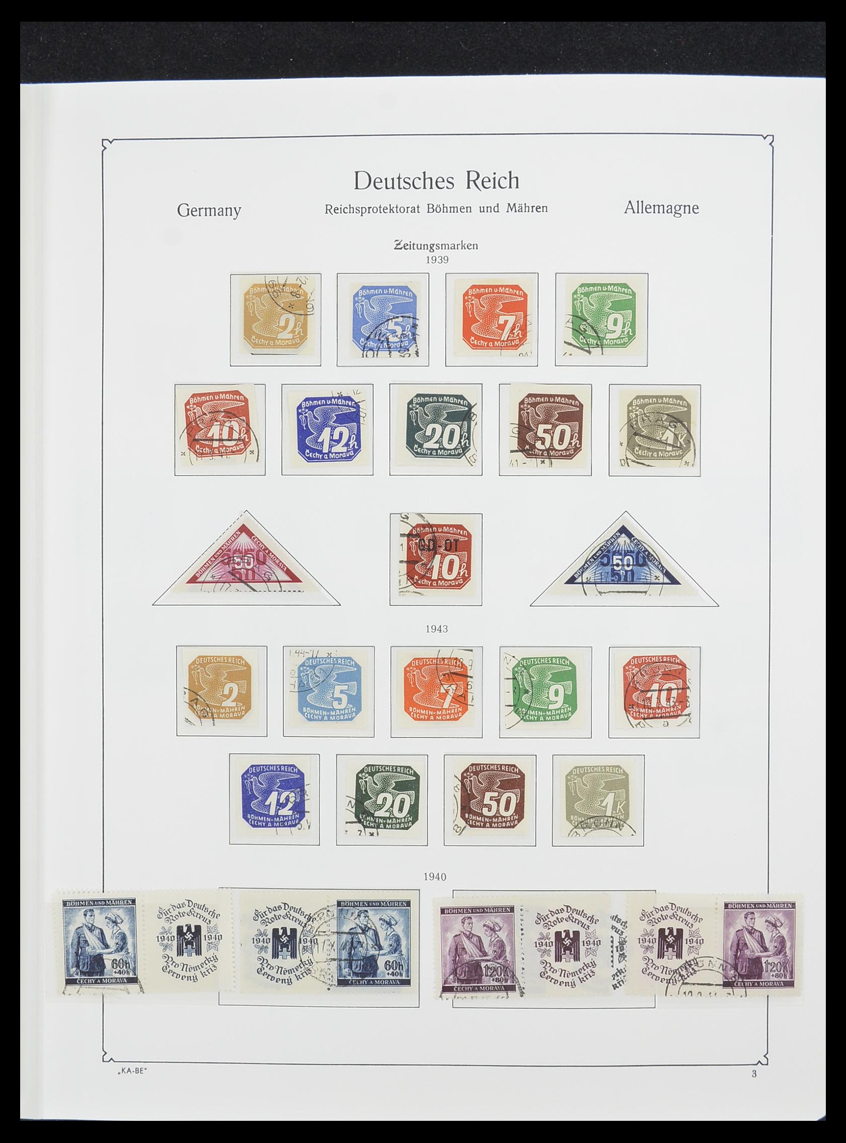 33360 004 - Stamp collection 33360 German occupation 2nd world war 1939-1945.