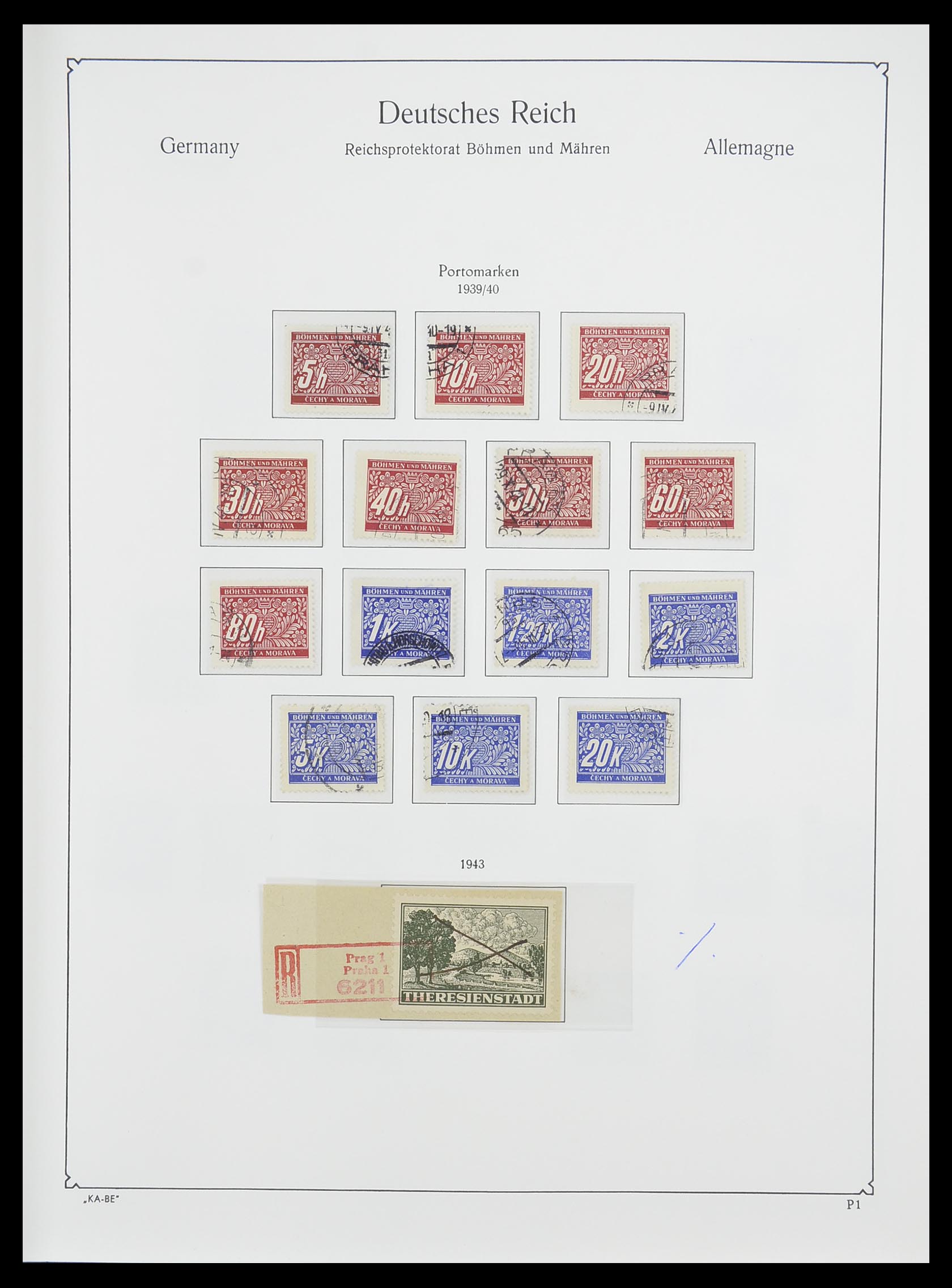 33360 021 - Postzegelverzameling 33360 Duitse bezetting 2e wereldoorlog 1939-1945