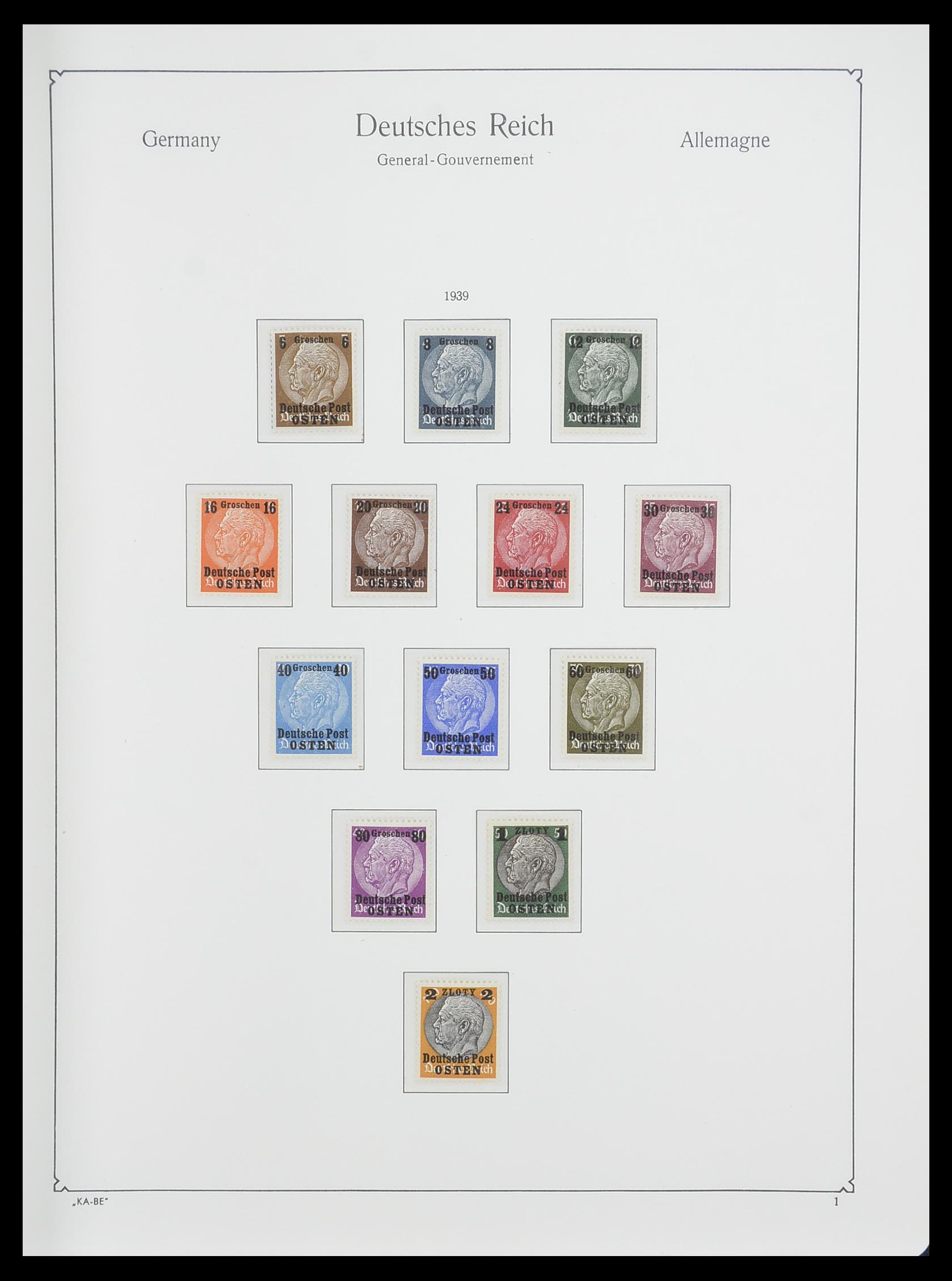 33360 030 - Postzegelverzameling 33360 Duitse bezetting 2e wereldoorlog 1939-1945