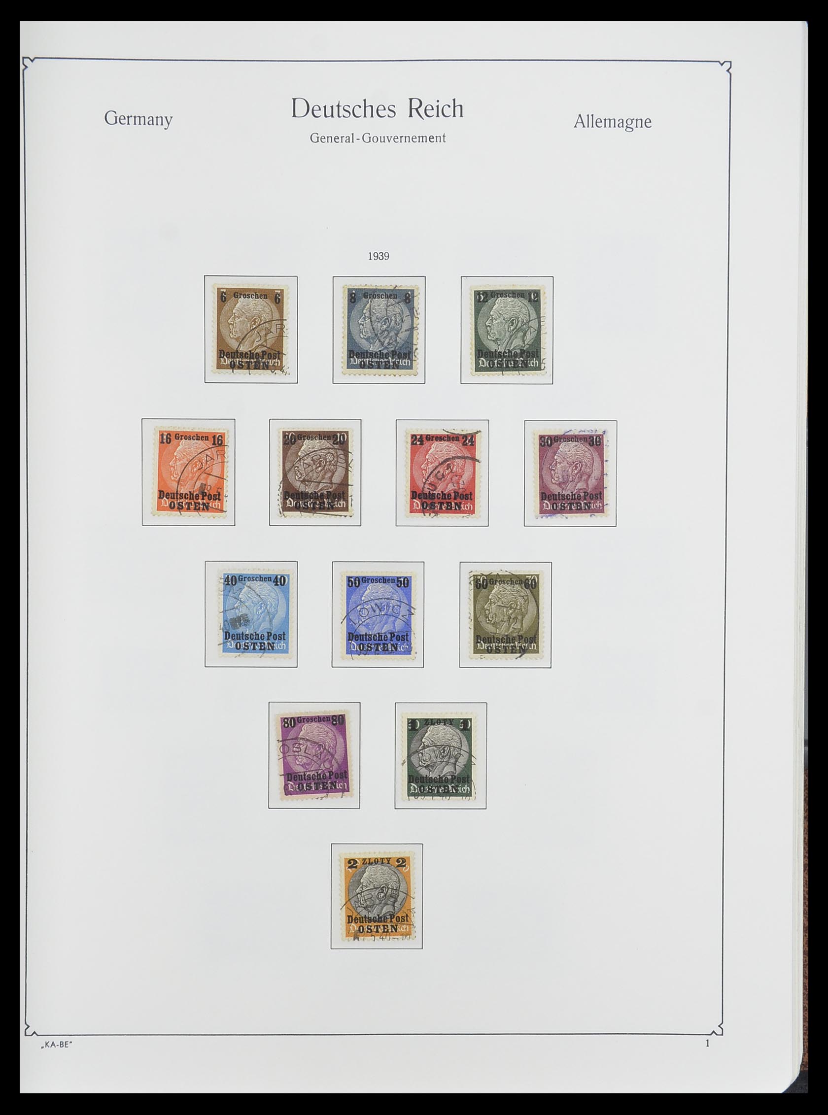 33360 031 - Postzegelverzameling 33360 Duitse bezetting 2e wereldoorlog 1939-1945