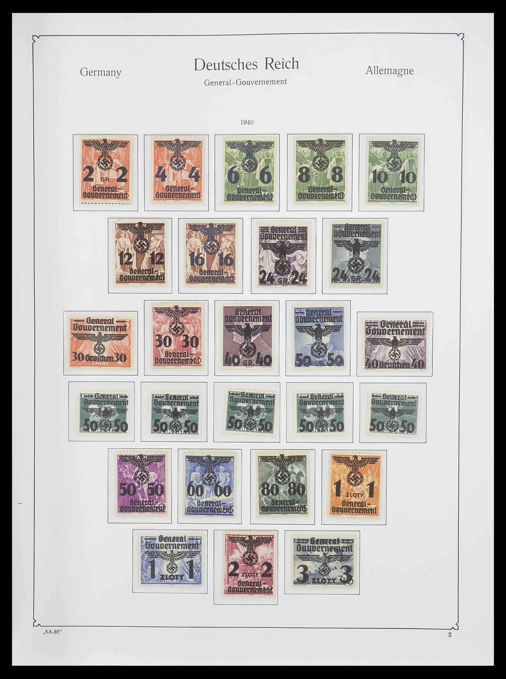 33360 032 - Postzegelverzameling 33360 Duitse bezetting 2e wereldoorlog 1939-1945