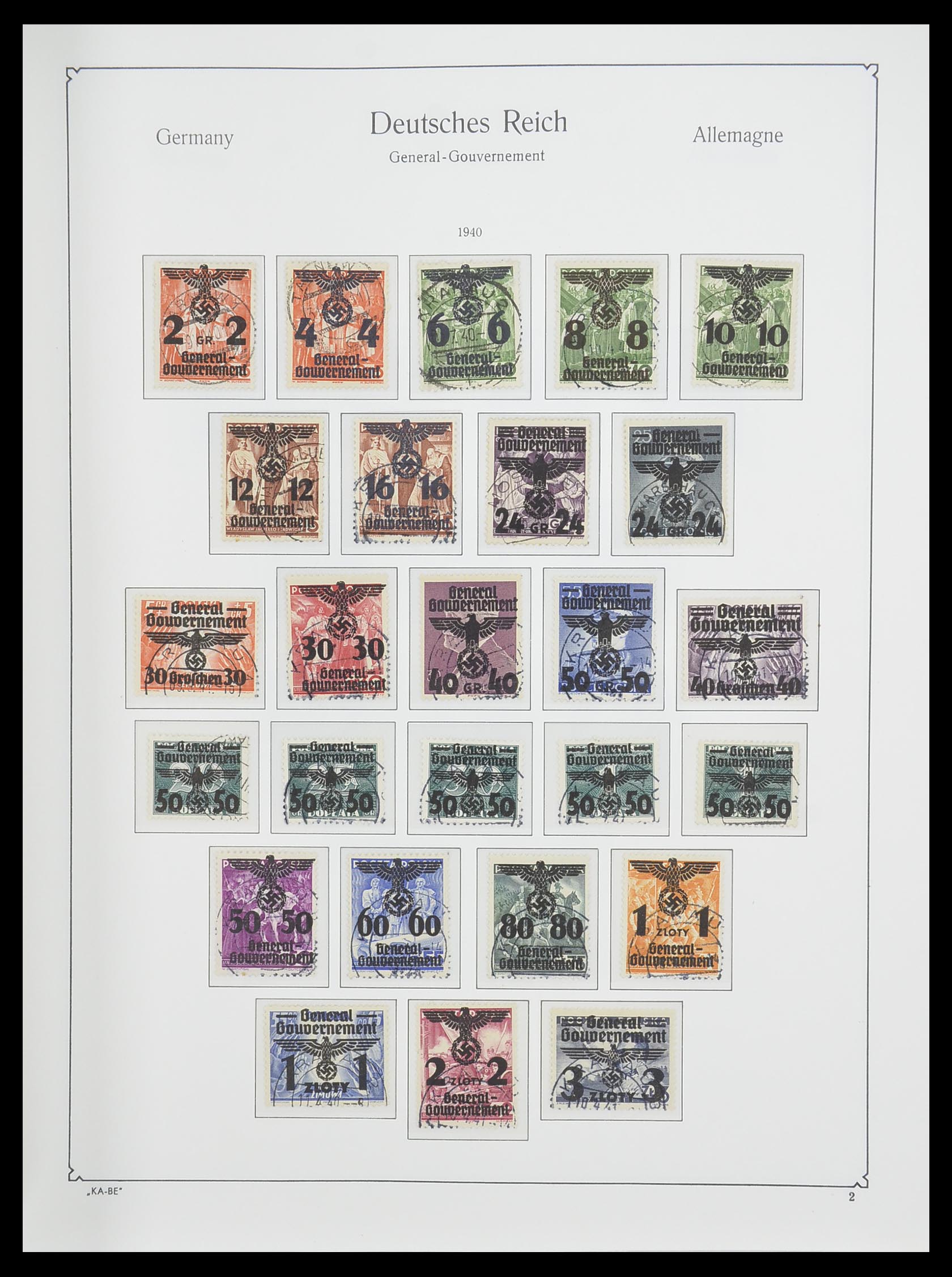 33360 033 - Postzegelverzameling 33360 Duitse bezetting 2e wereldoorlog 1939-1945