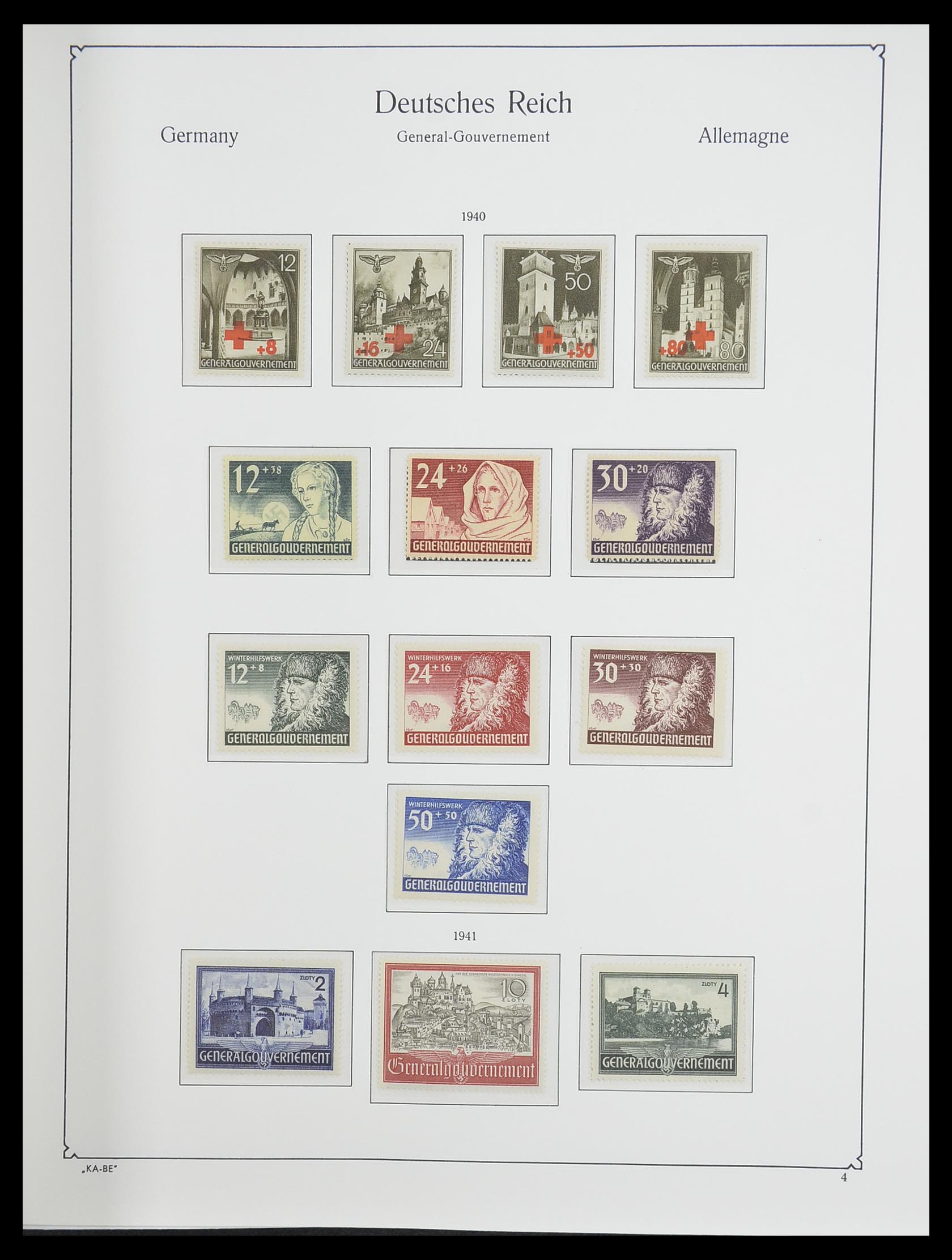 33360 036 - Postzegelverzameling 33360 Duitse bezetting 2e wereldoorlog 1939-1945