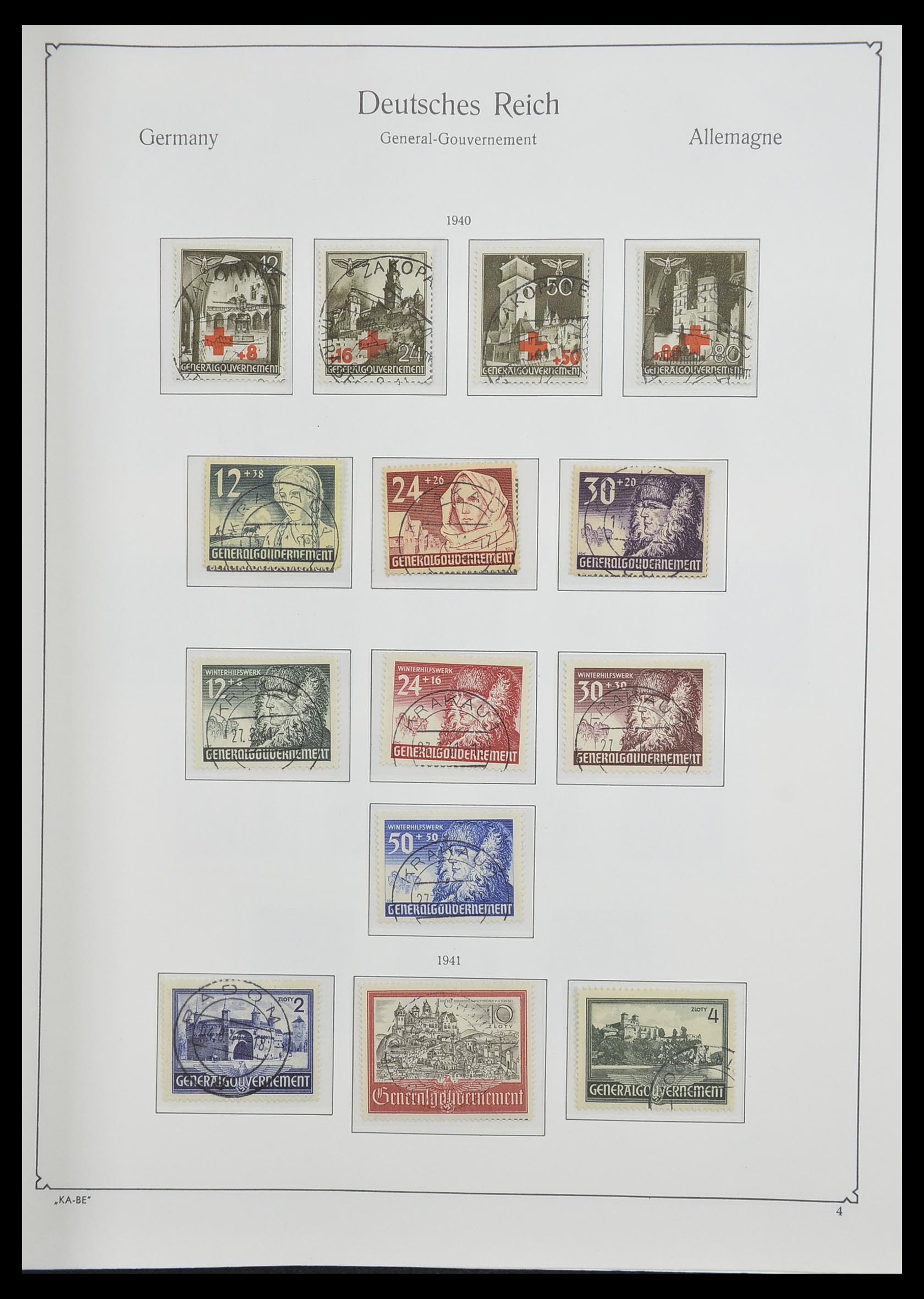 33360 037 - Postzegelverzameling 33360 Duitse bezetting 2e wereldoorlog 1939-1945