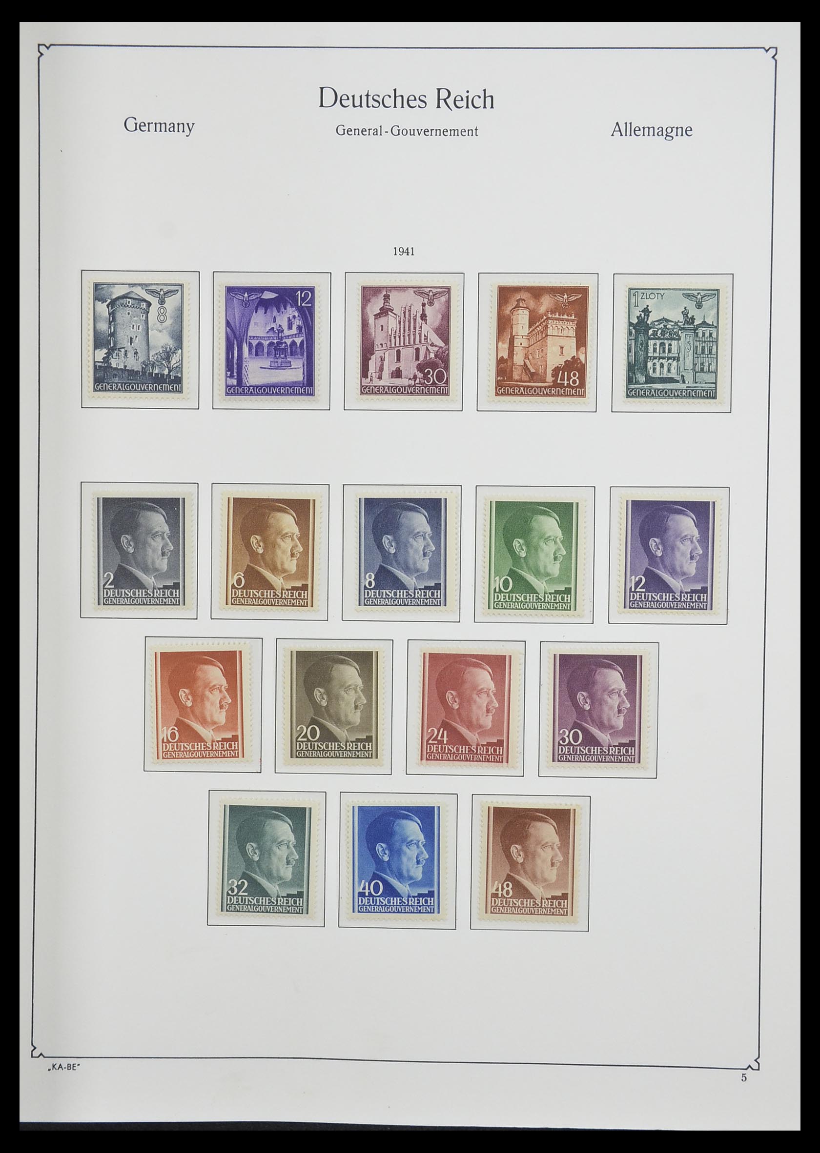 33360 038 - Postzegelverzameling 33360 Duitse bezetting 2e wereldoorlog 1939-1945
