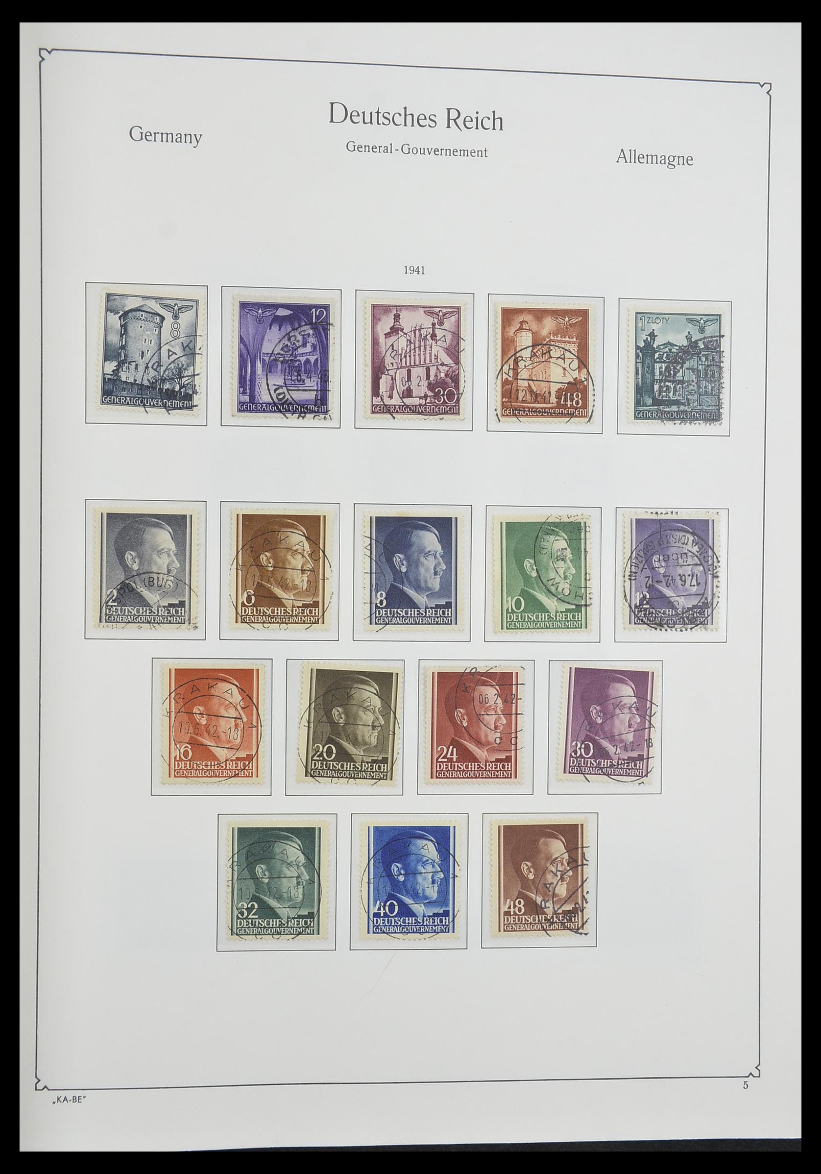33360 040 - Postzegelverzameling 33360 Duitse bezetting 2e wereldoorlog 1939-1945