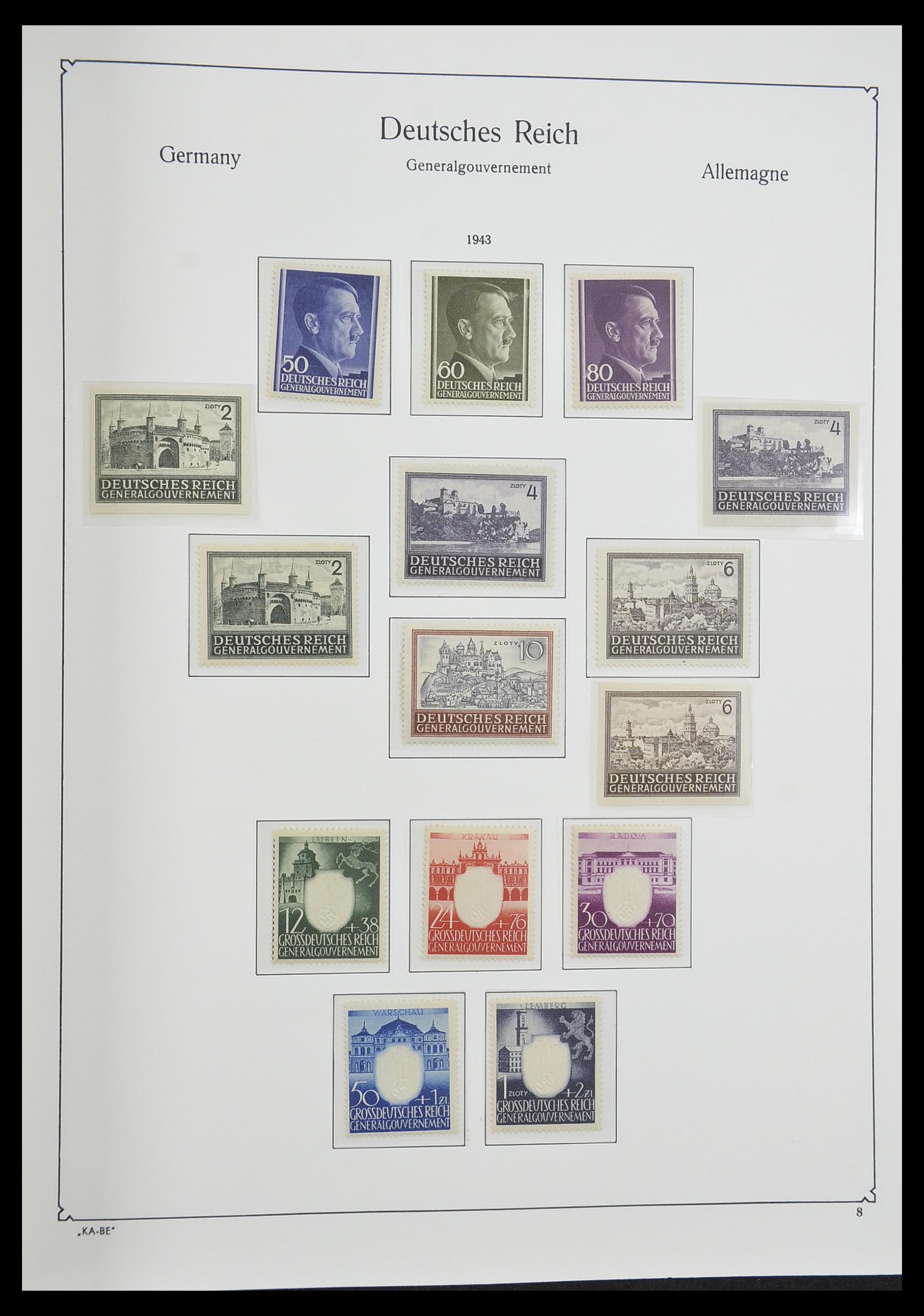 33360 047 - Postzegelverzameling 33360 Duitse bezetting 2e wereldoorlog 1939-1945