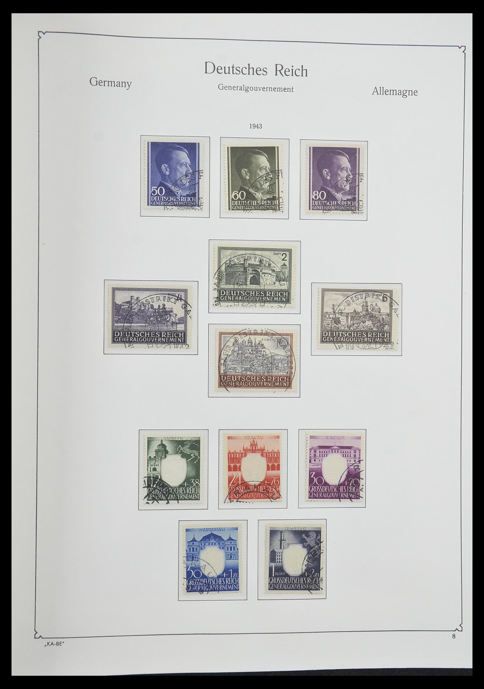 33360 048 - Postzegelverzameling 33360 Duitse bezetting 2e wereldoorlog 1939-1945
