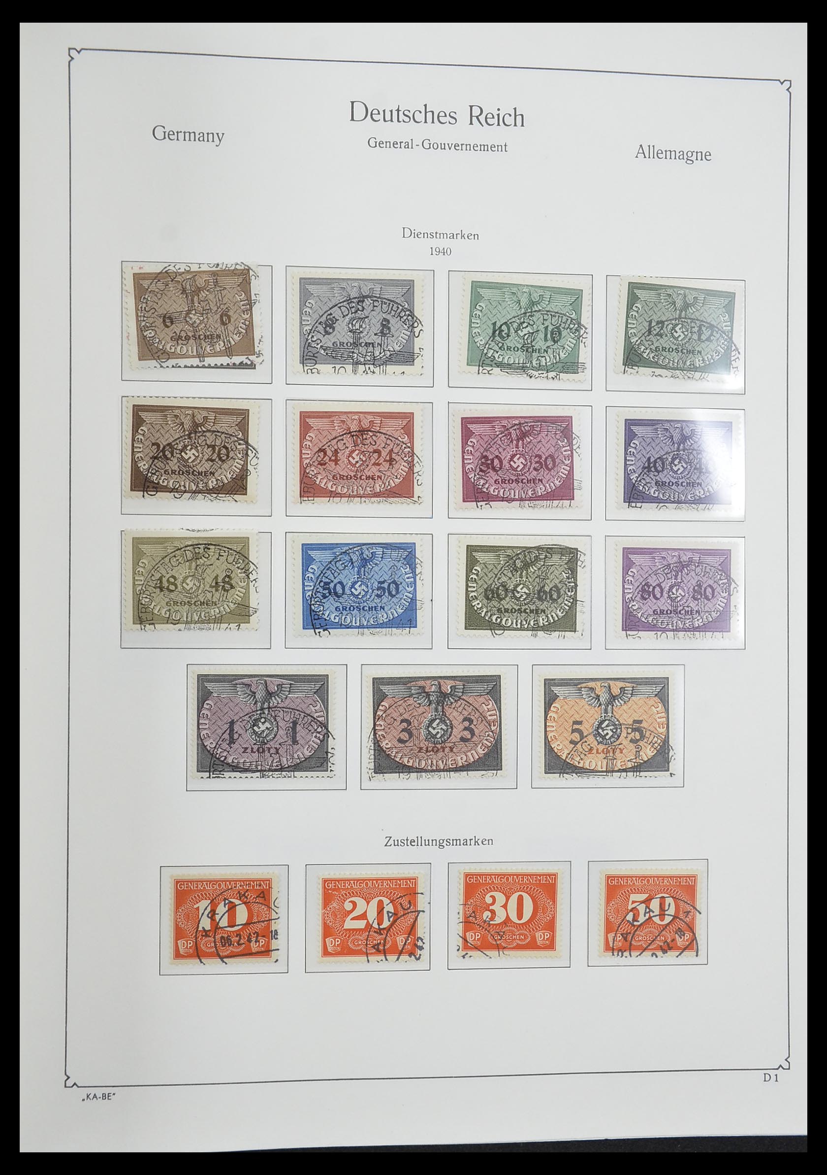 33360 053 - Postzegelverzameling 33360 Duitse bezetting 2e wereldoorlog 1939-1945
