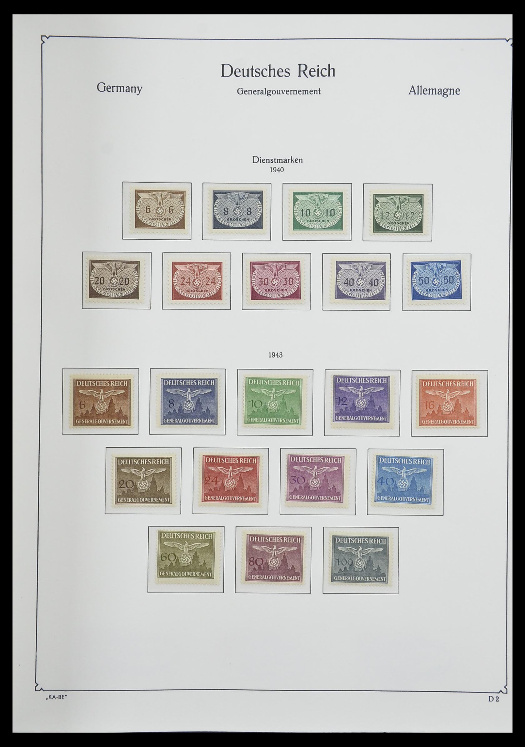 33360 054 - Postzegelverzameling 33360 Duitse bezetting 2e wereldoorlog 1939-1945