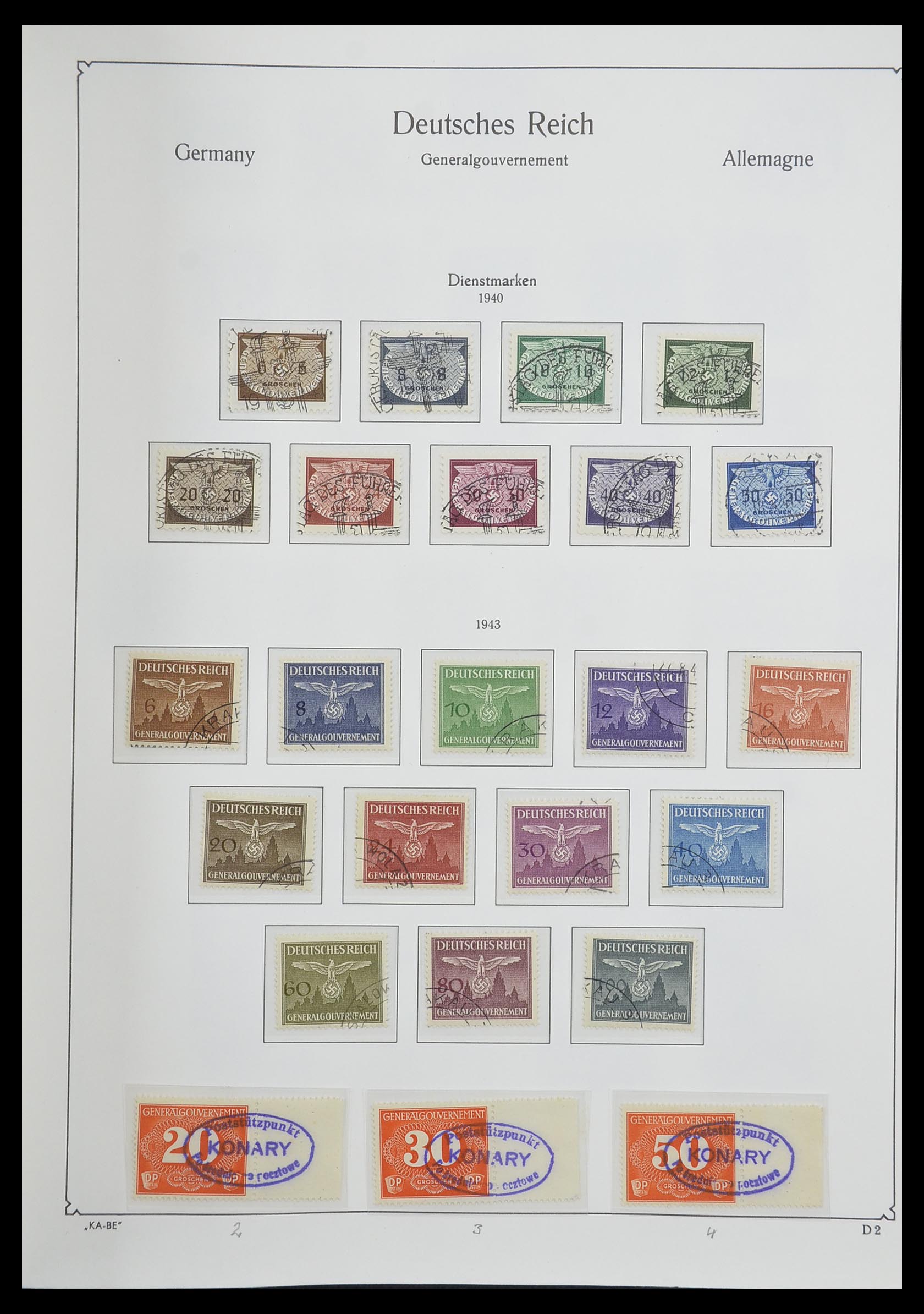 33360 055 - Postzegelverzameling 33360 Duitse bezetting 2e wereldoorlog 1939-1945