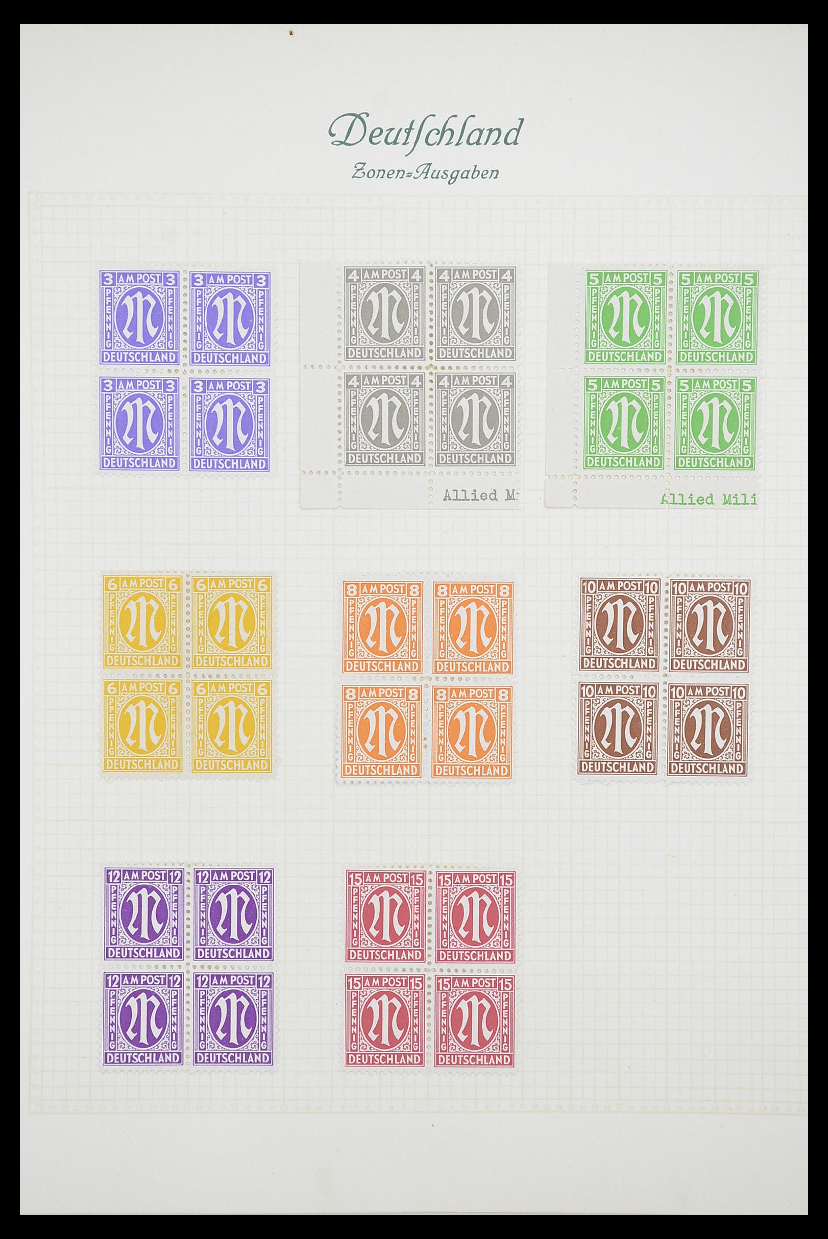 33361 003 - Postzegelverzameling 33361 Duitsland 1945-1955.