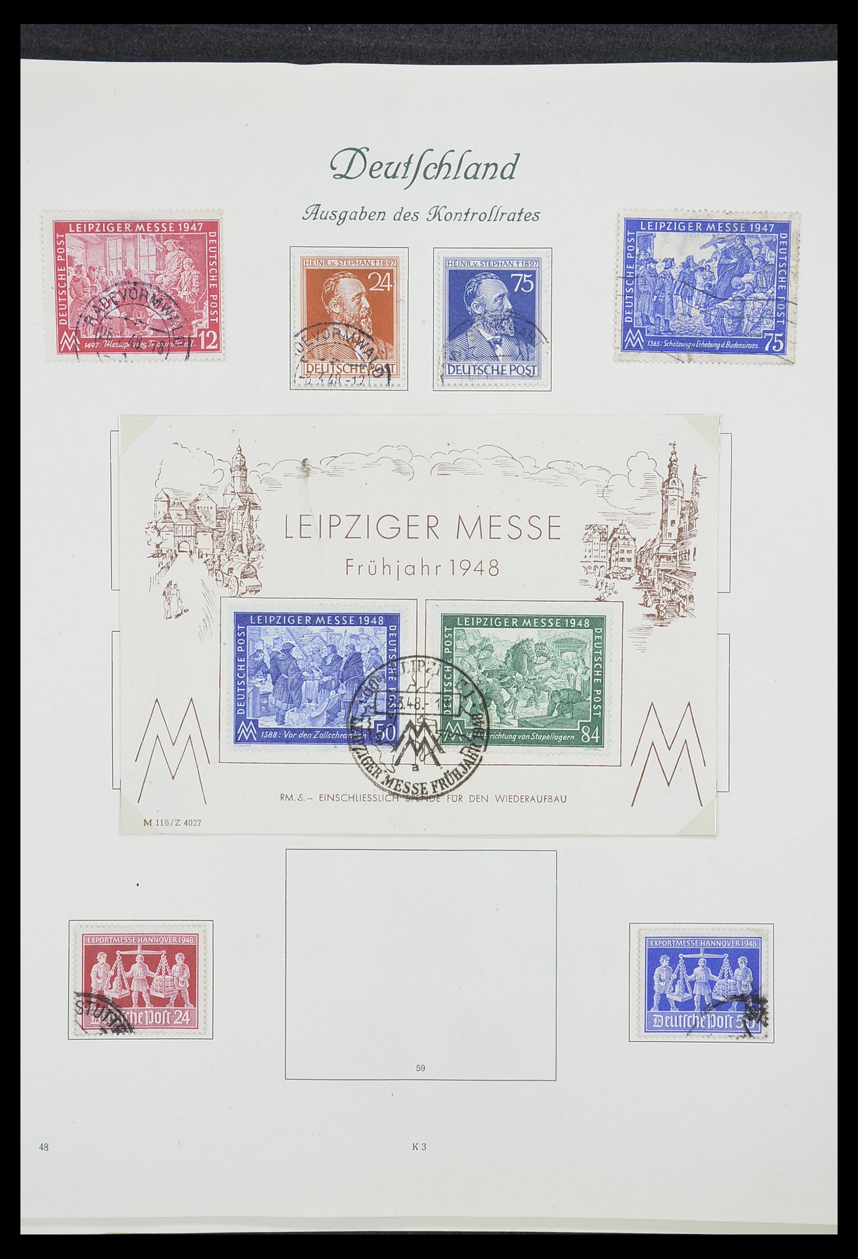 33361 010 - Stamp collection 33361 Germany 1945-1955.