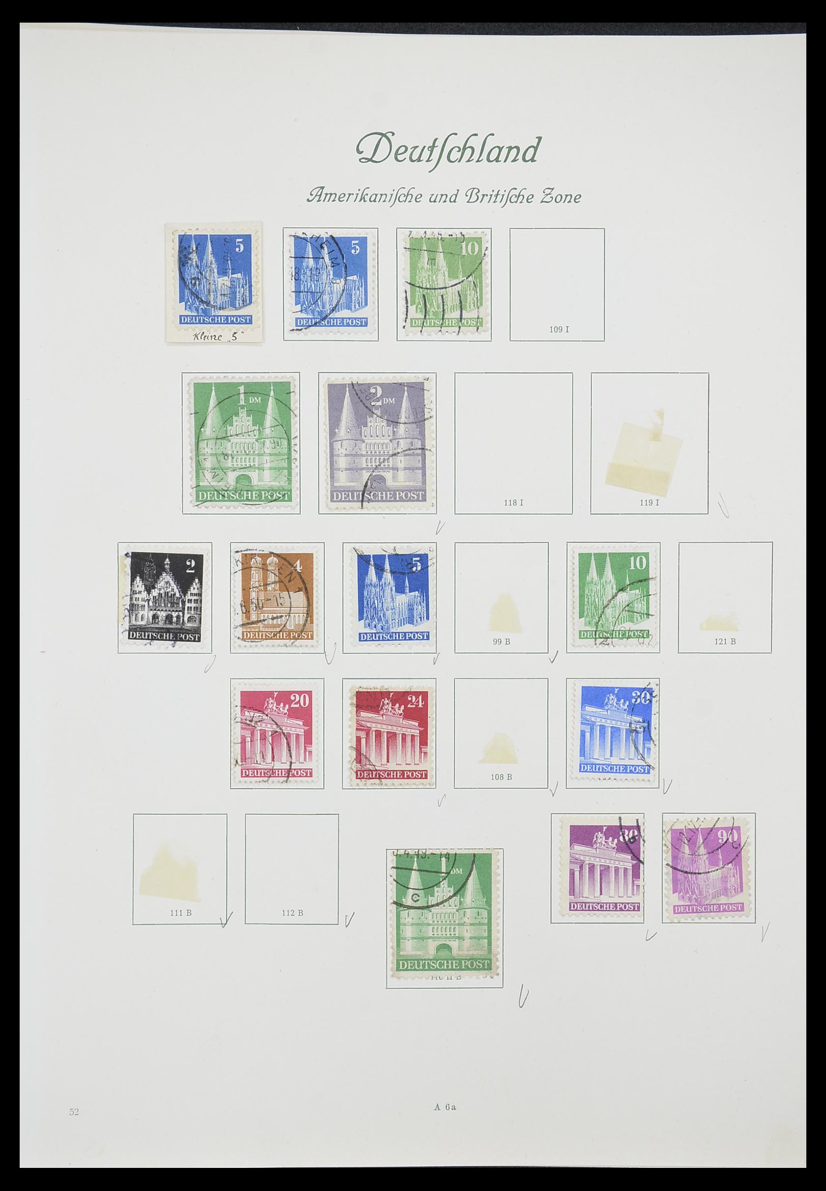 33361 021 - Stamp collection 33361 Germany 1945-1955.