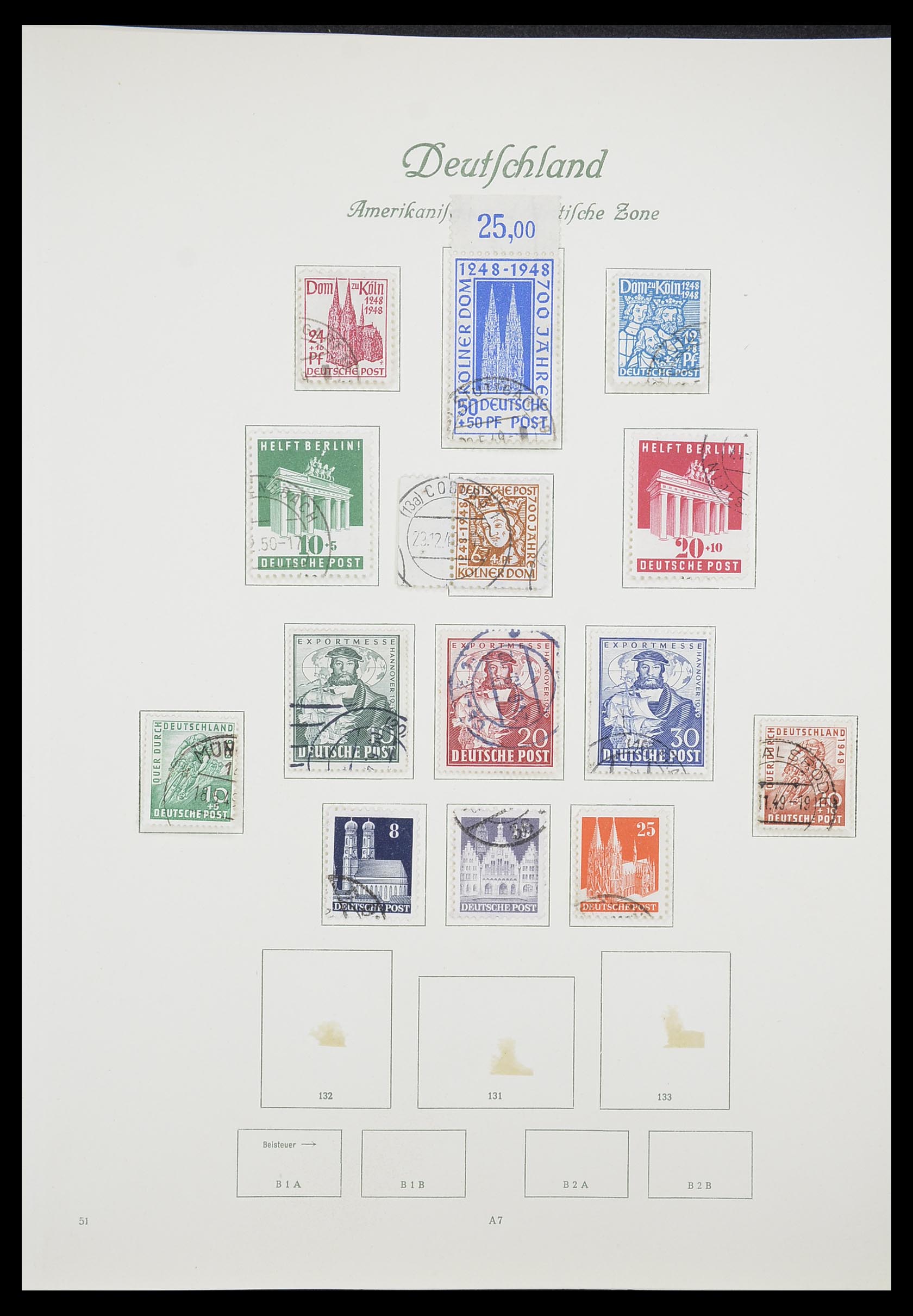 33361 023 - Stamp collection 33361 Germany 1945-1955.