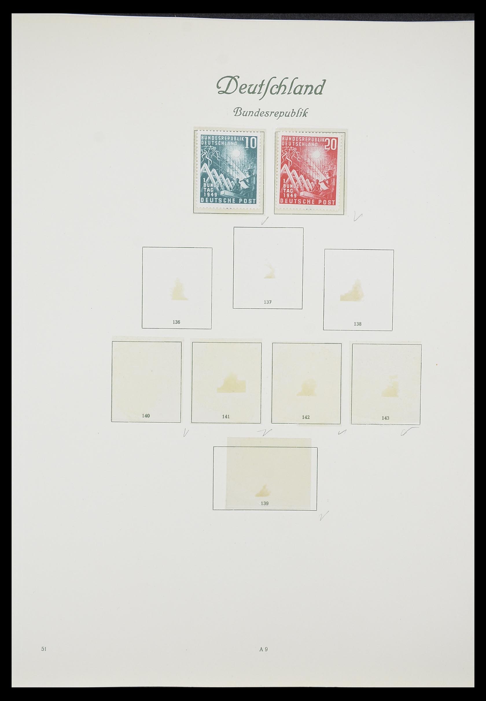33361 025 - Postzegelverzameling 33361 Duitsland 1945-1955.