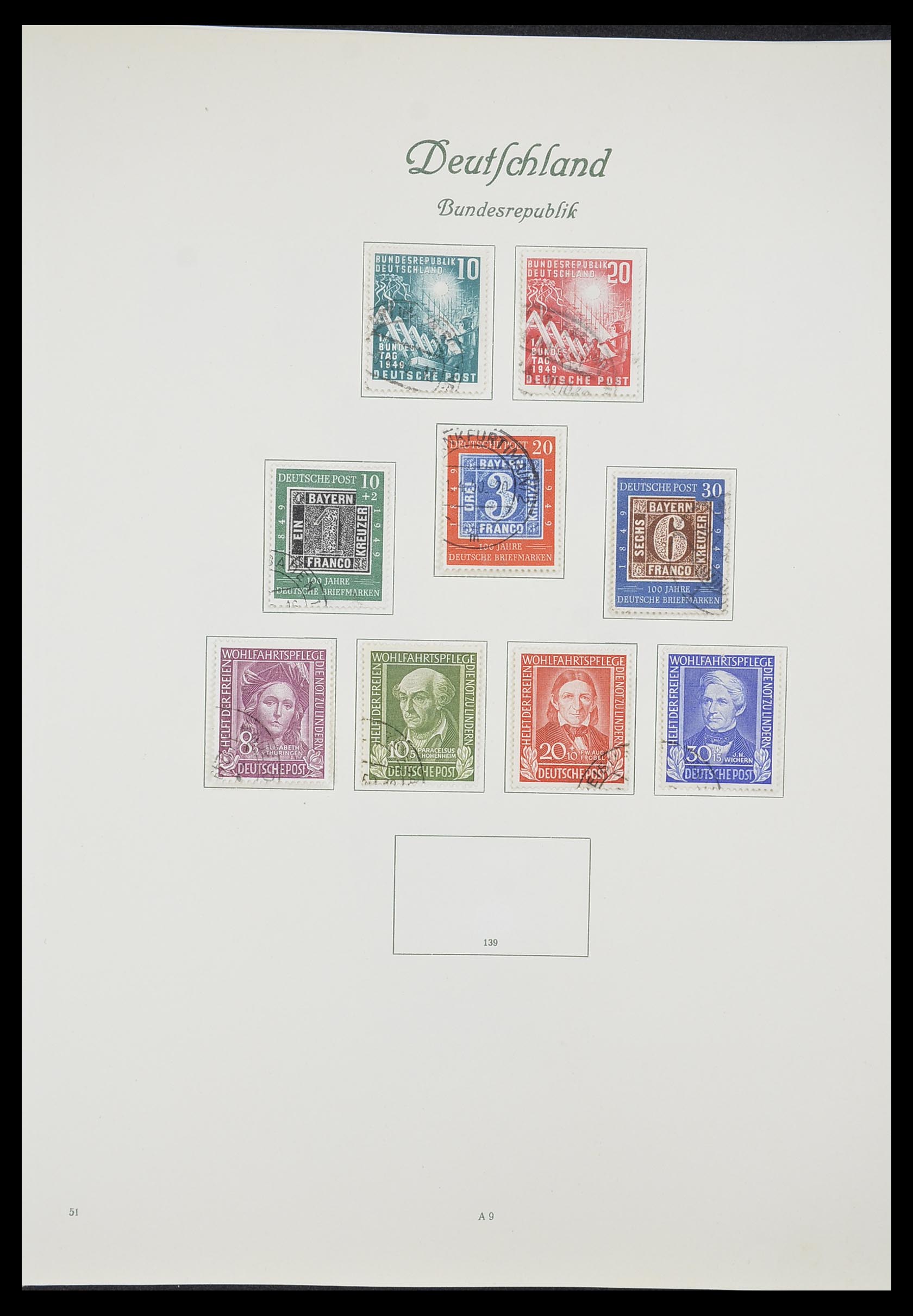 33361 026 - Stamp collection 33361 Germany 1945-1955.