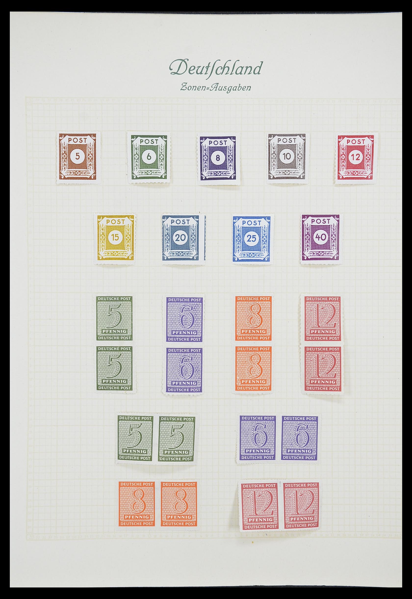33361 032 - Postzegelverzameling 33361 Duitsland 1945-1955.