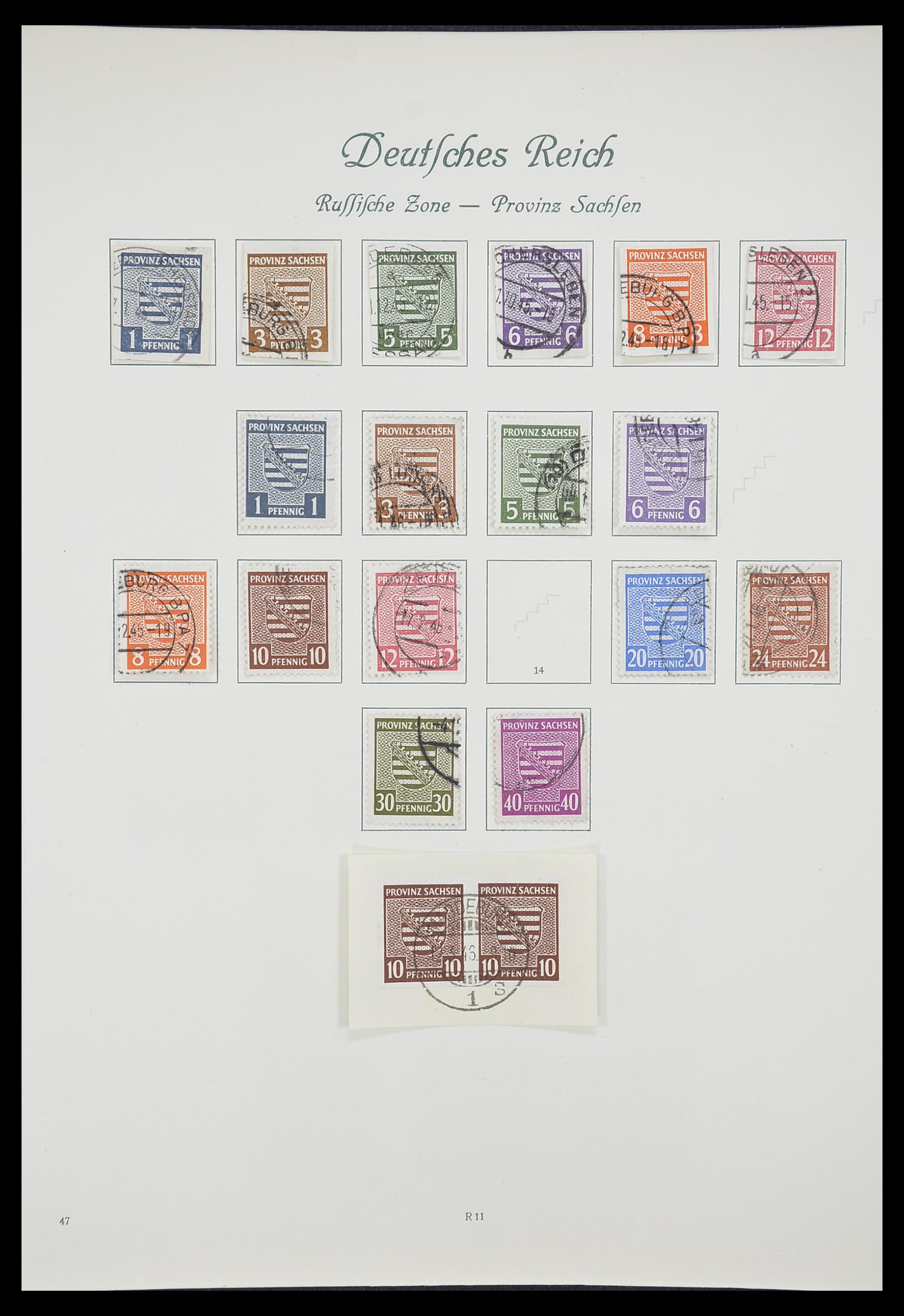 33361 047 - Stamp collection 33361 Germany 1945-1955.