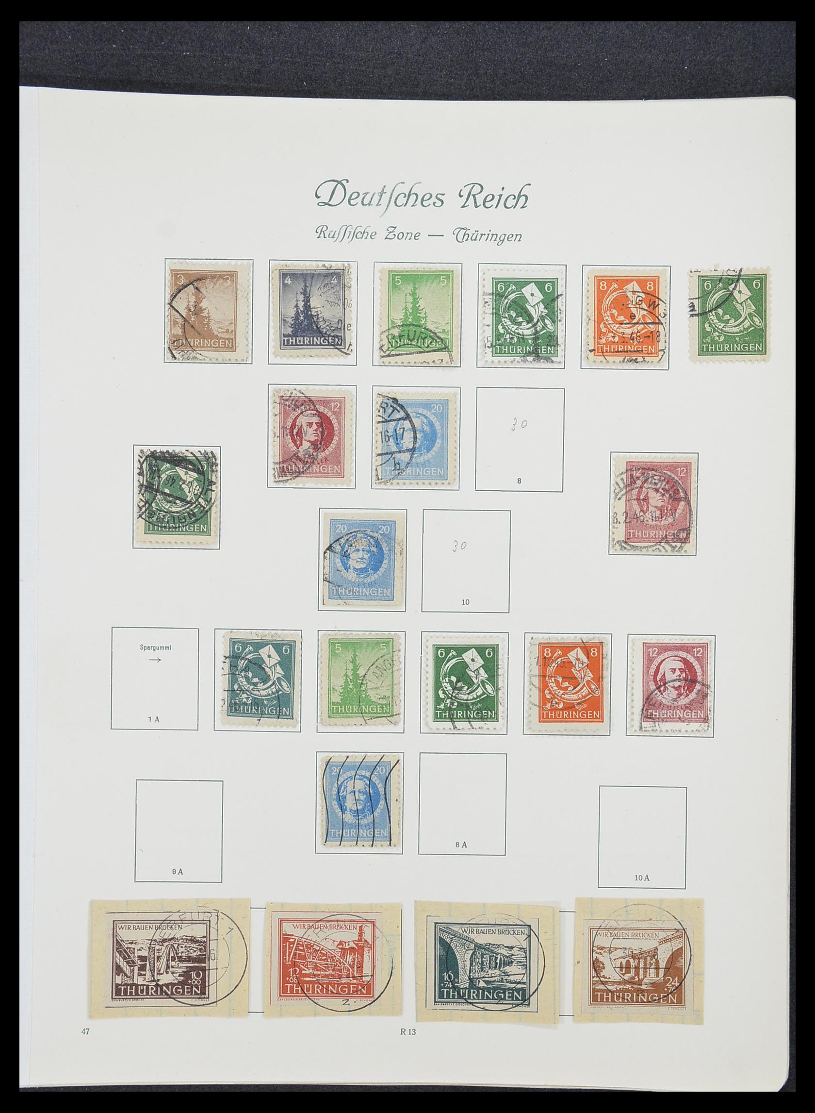 33361 051 - Stamp collection 33361 Germany 1945-1955.