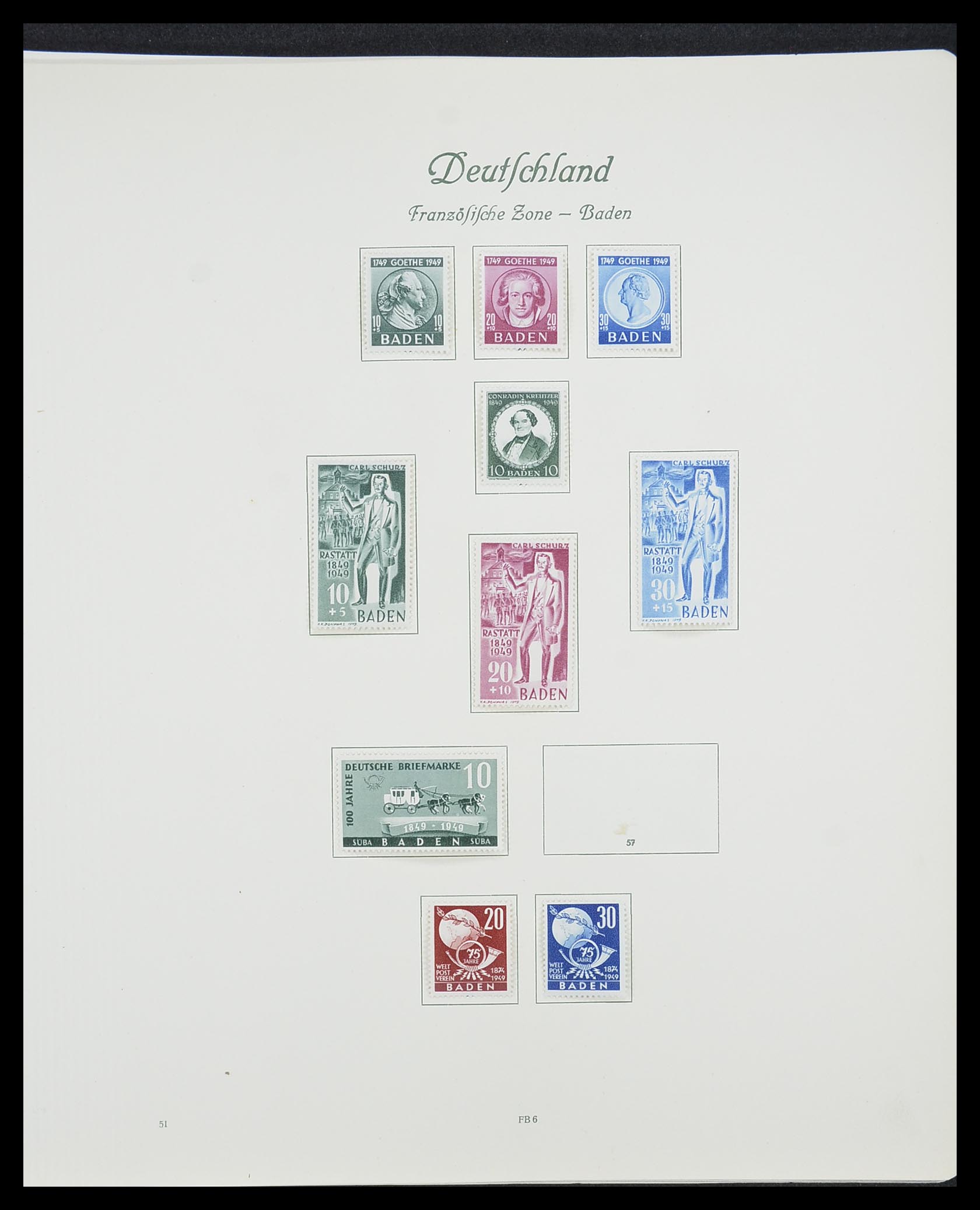 33361 094 - Postzegelverzameling 33361 Duitsland 1945-1955.