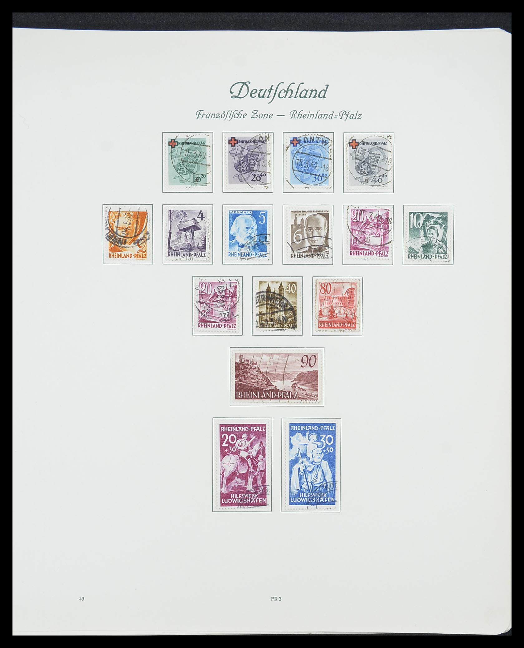 33361 100 - Postzegelverzameling 33361 Duitsland 1945-1955.
