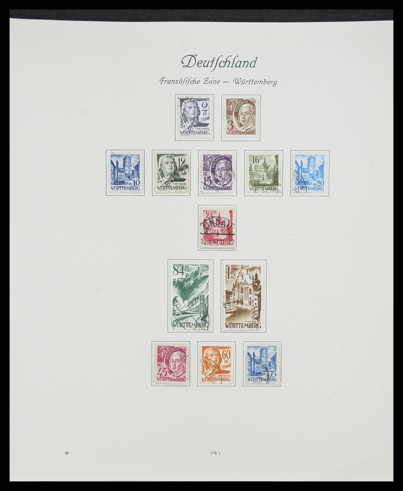 33361 105 - Stamp collection 33361 Germany 1945-1955.