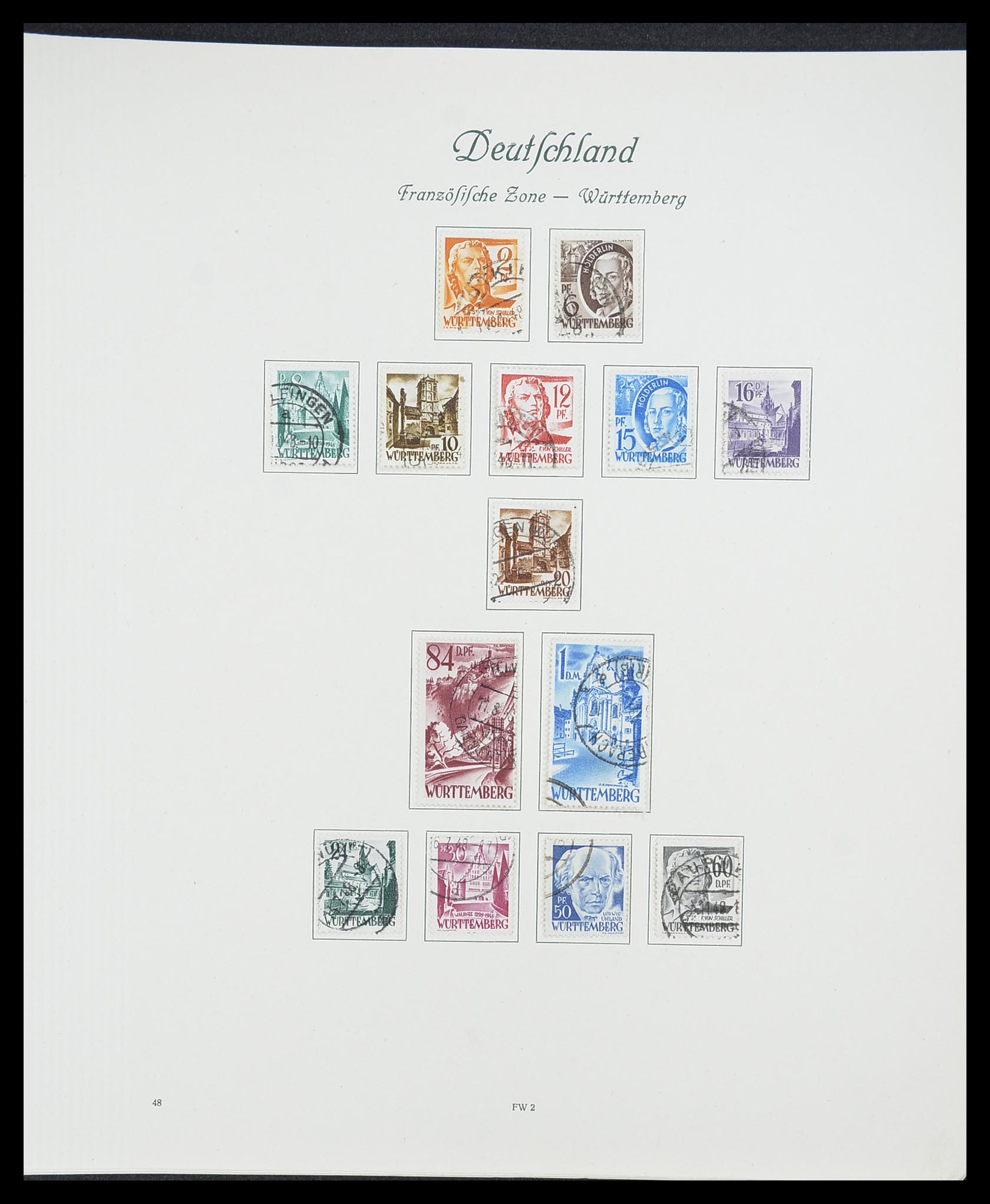 33361 107 - Stamp collection 33361 Germany 1945-1955.