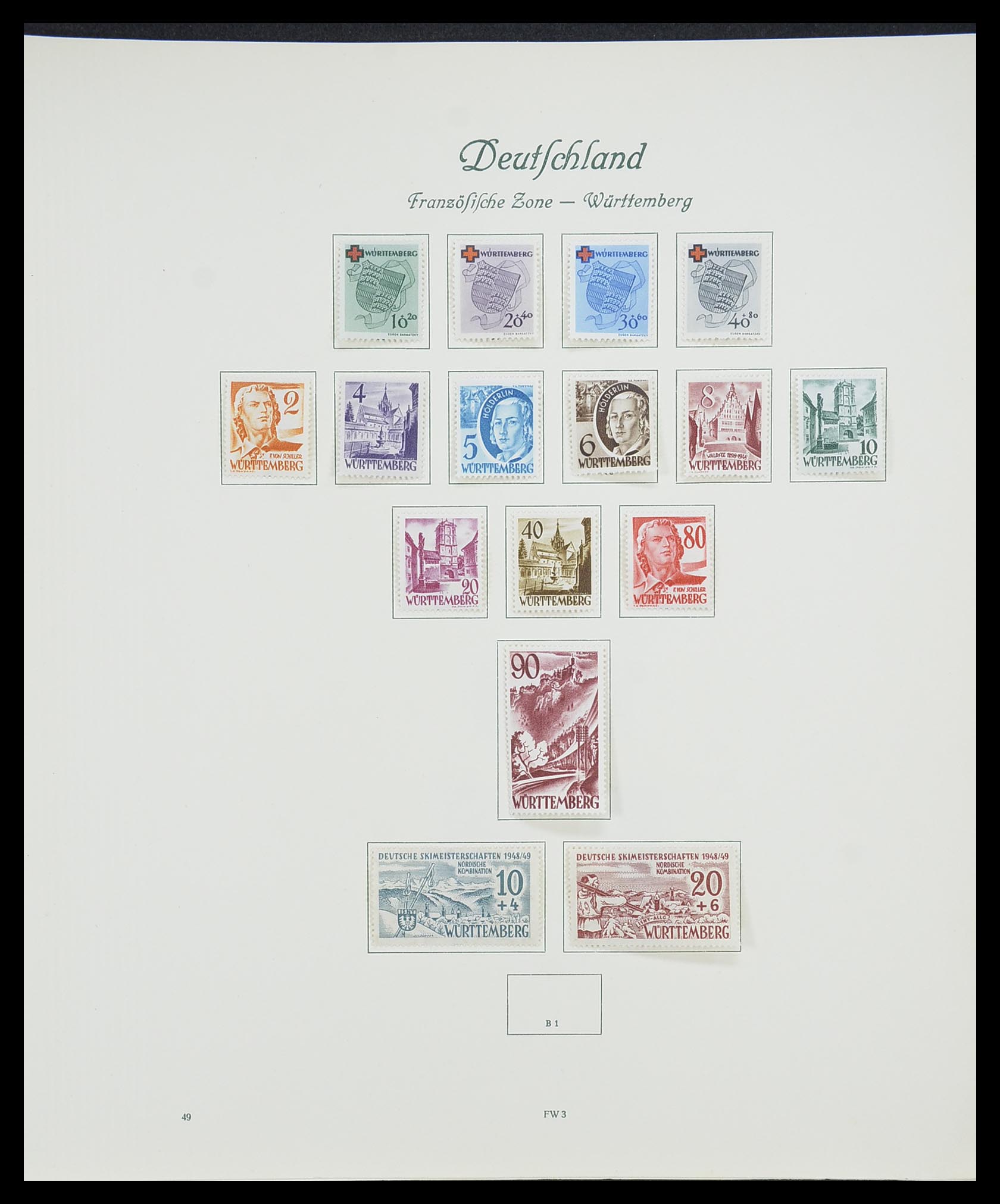 33361 112 - Stamp collection 33361 Germany 1945-1955.