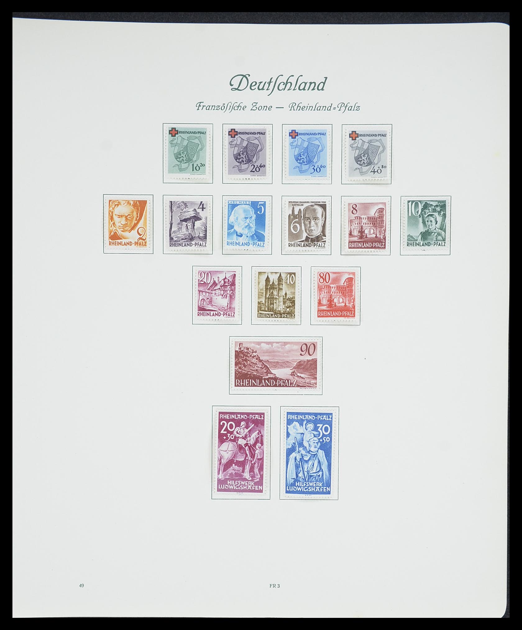 33361 113 - Stamp collection 33361 Germany 1945-1955.
