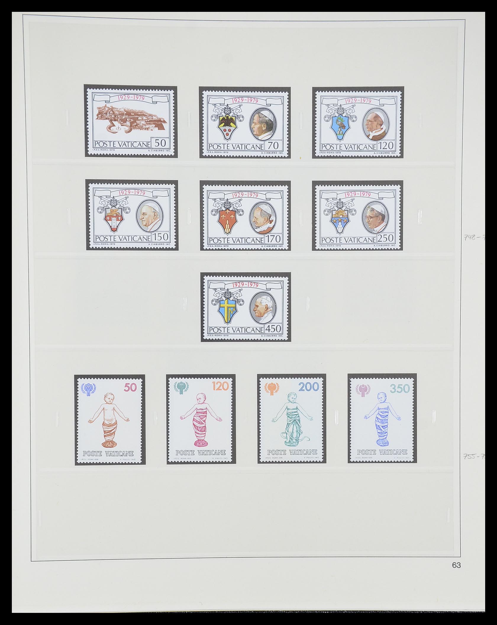 33364 071 - Postzegelverzameling 33364 Vaticaan 1929-2006.