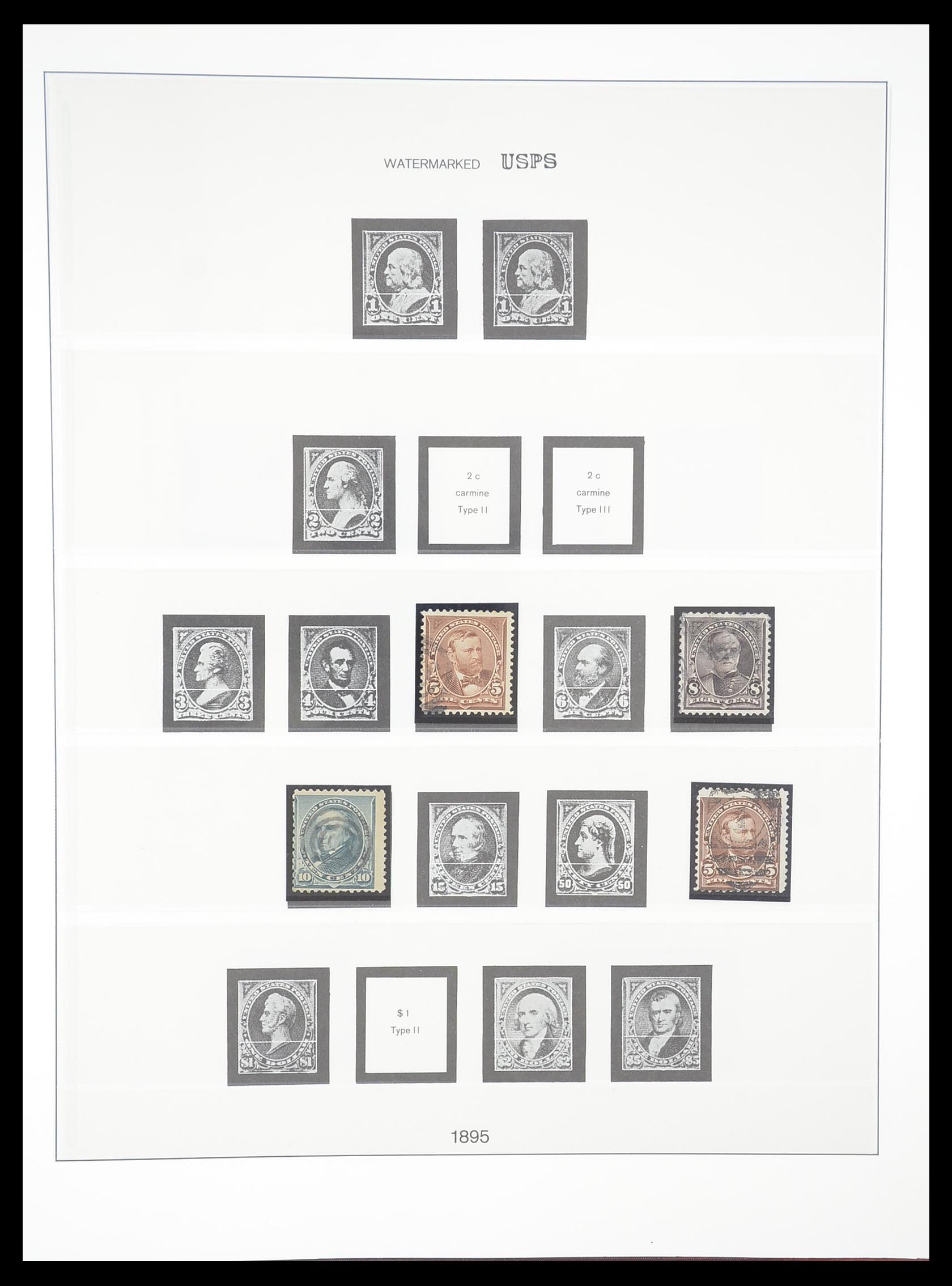 33365 033 - Stamp collection 33365 USA specialised collection 1851-1922.