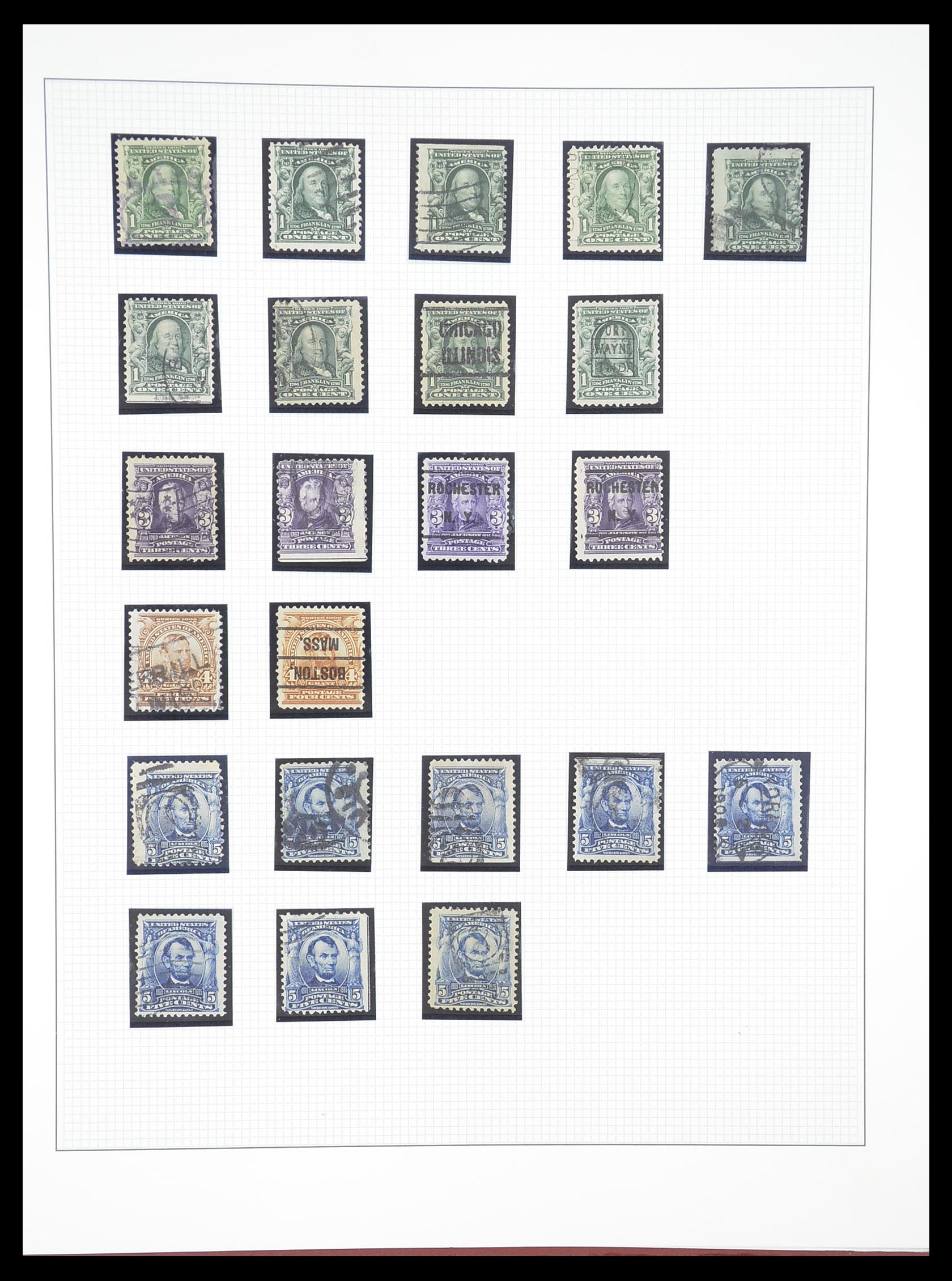 33365 047 - Stamp collection 33365 USA specialised collection 1851-1922.