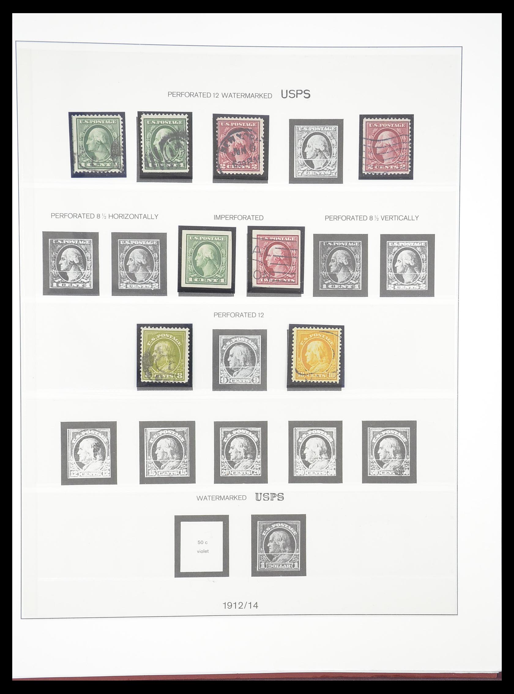 33365 054 - Stamp collection 33365 USA specialised collection 1851-1922.