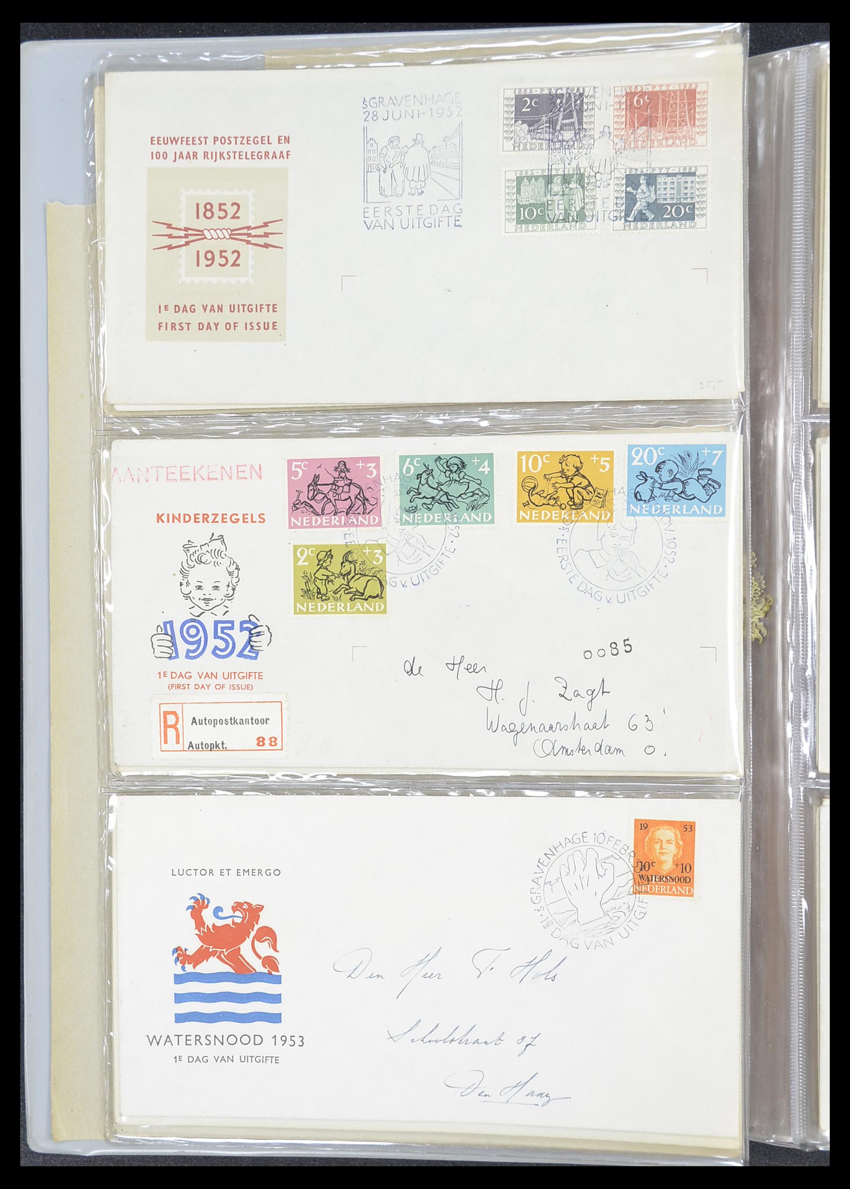 33369 004 - Stamp collection 33369 Netherlands FDC's 1950-1989.