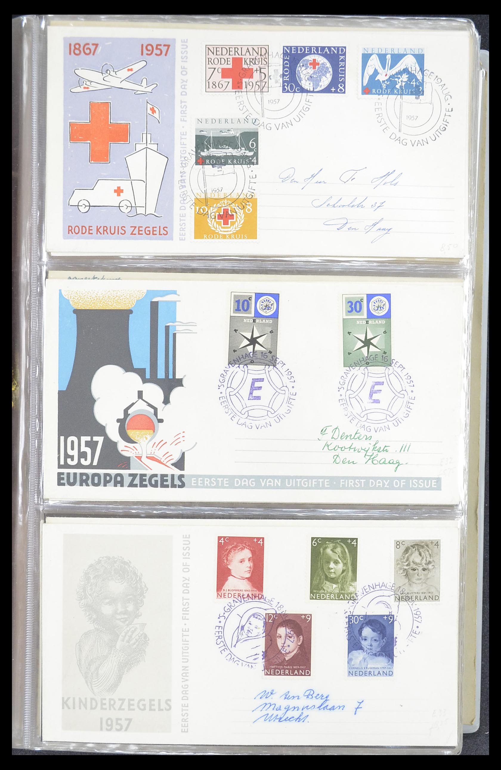 33369 011 - Stamp collection 33369 Netherlands FDC's 1950-1989.